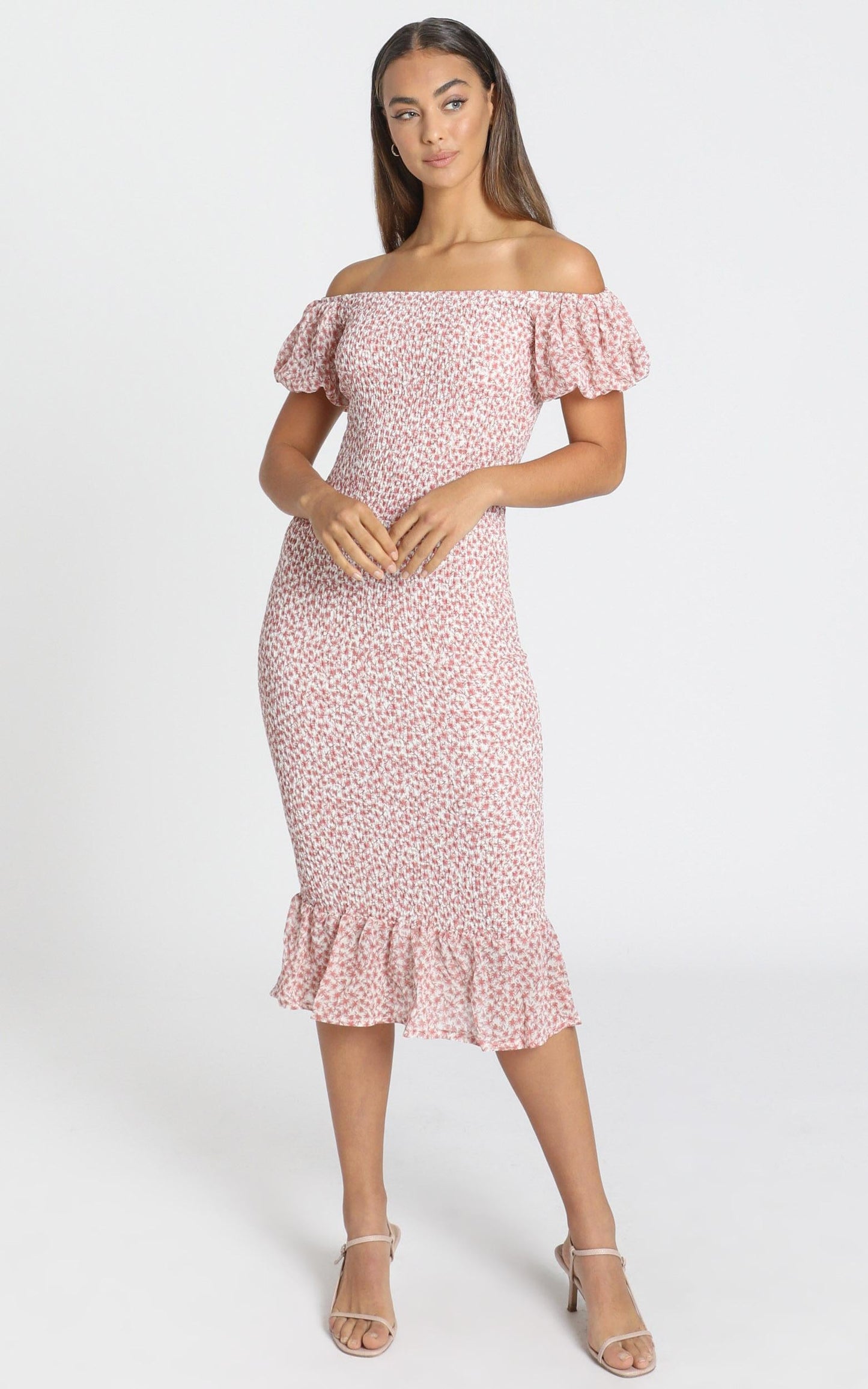 Daphne Dress in Pink Floral