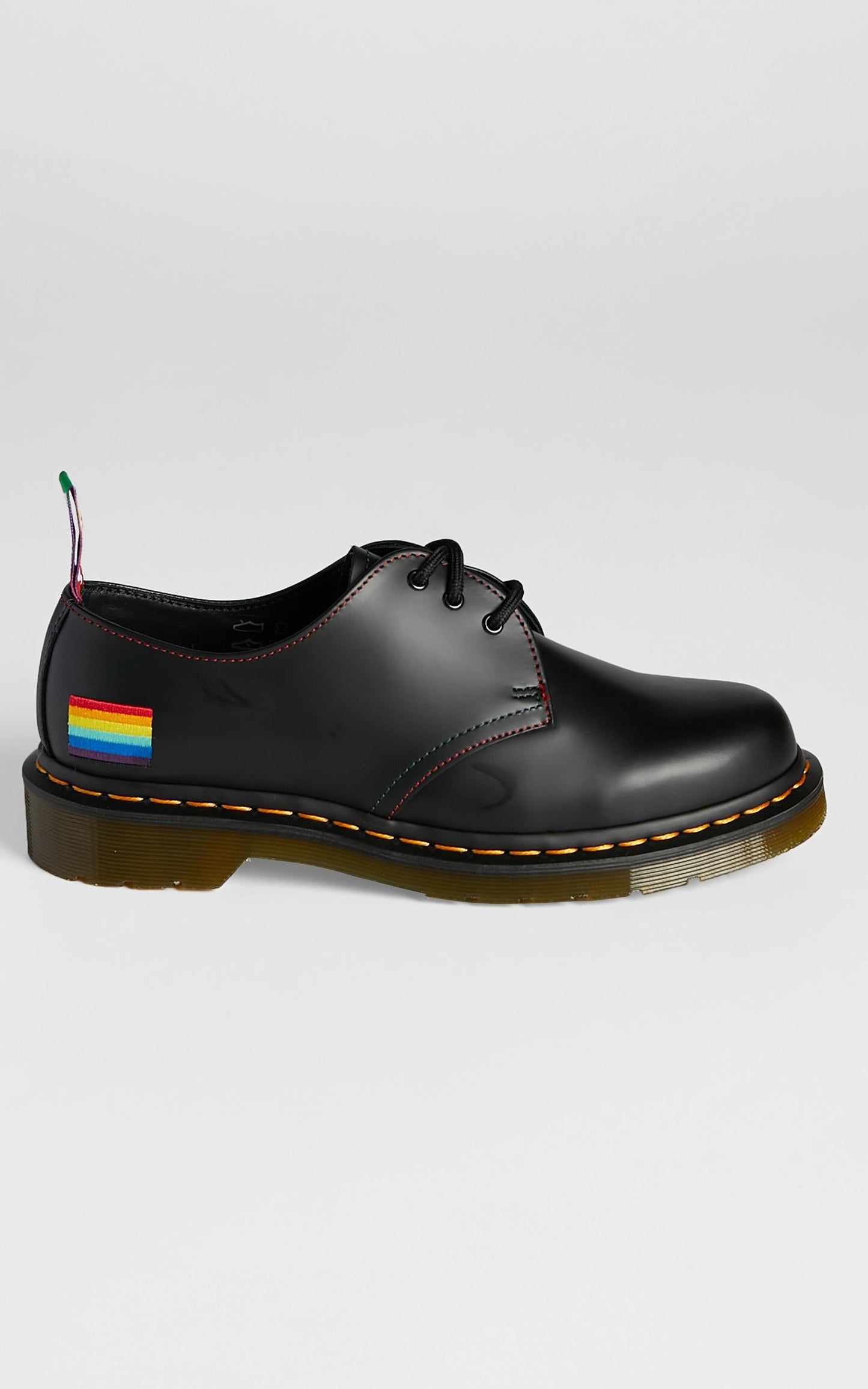 Dr. Martens - 1461 Pride 3 Eye Shoe in Black Smooth