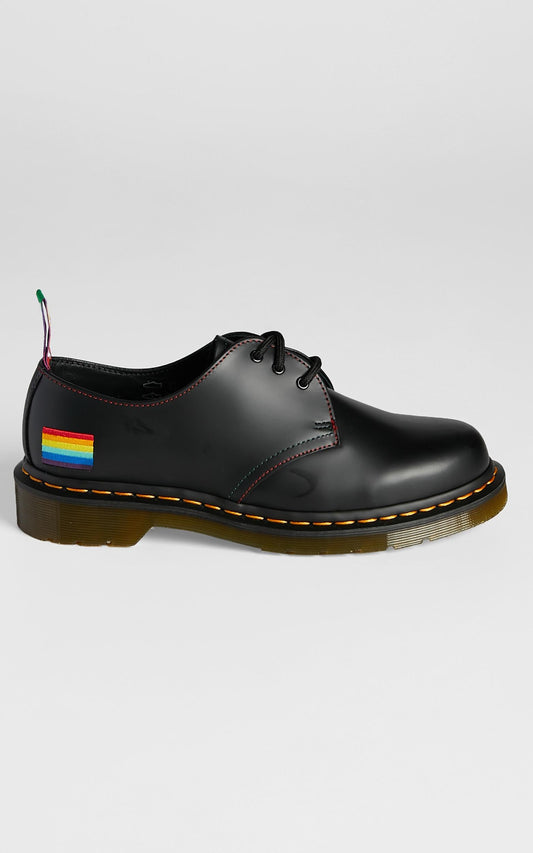 Dr. Martens - 1461 Pride 3 Eye Shoe in Black Smooth