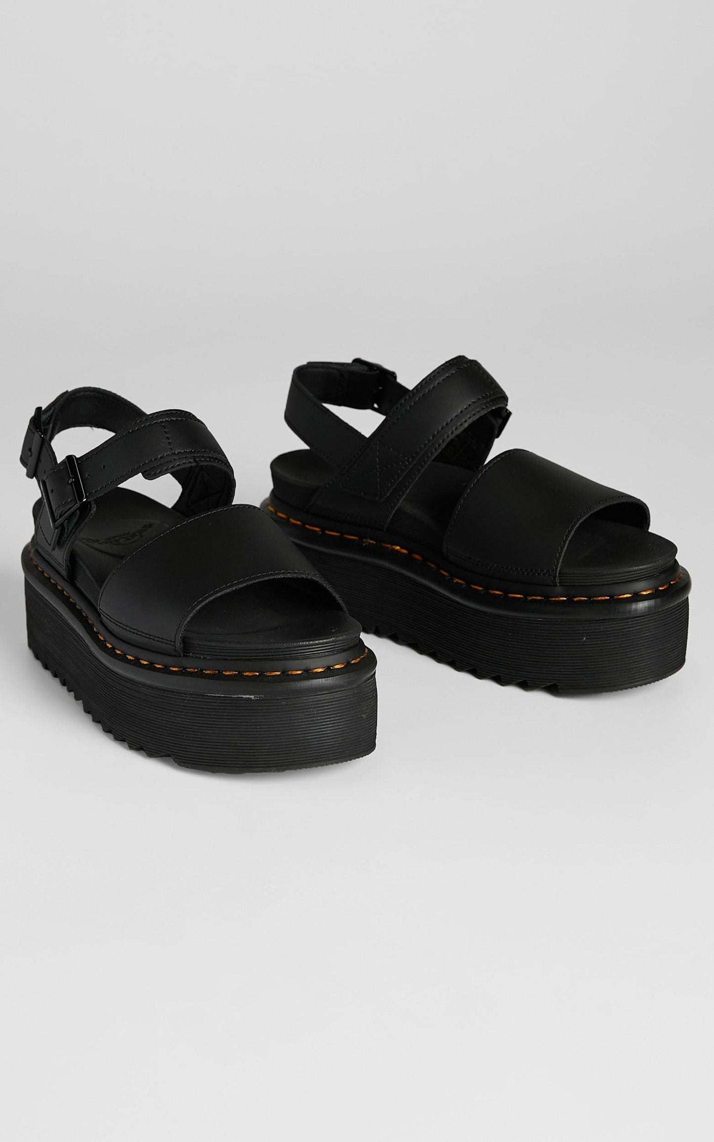 Dr. Martens - Voss Quad Sandal in Black Hydro Leather