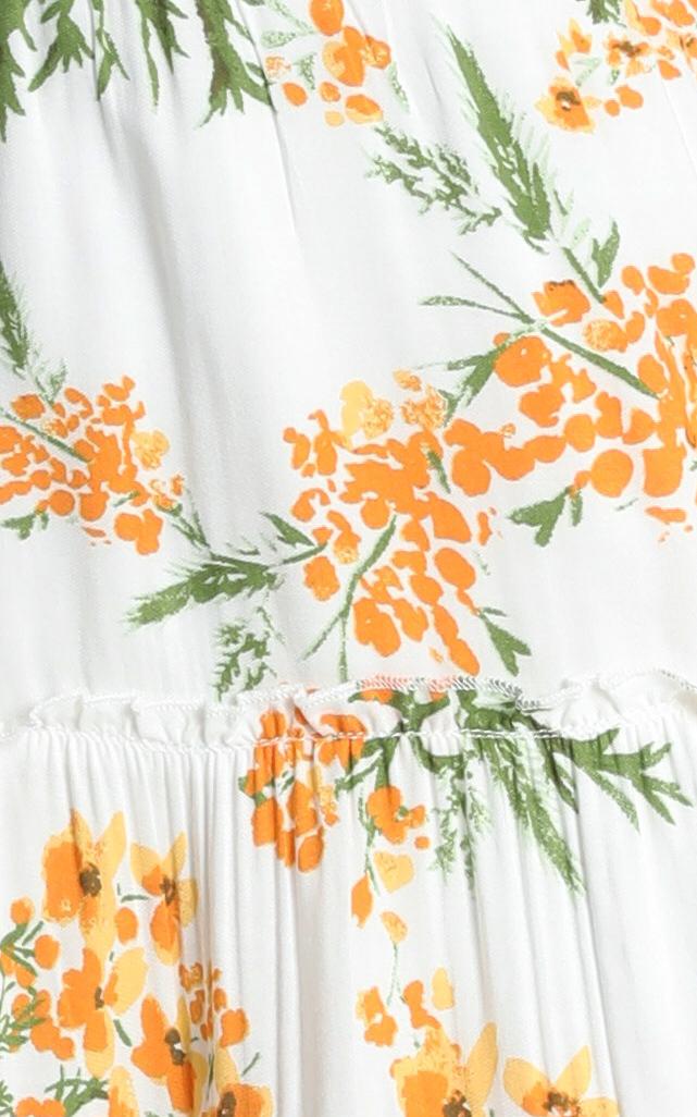 Dreamgirl Dress In Orange Floral