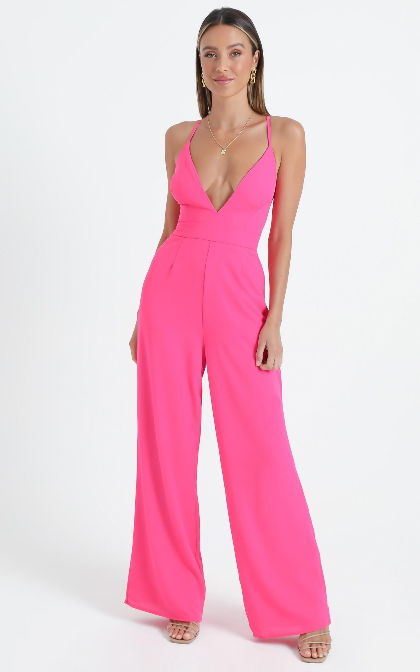 Dream Of Jumpsuit in Hot Pink