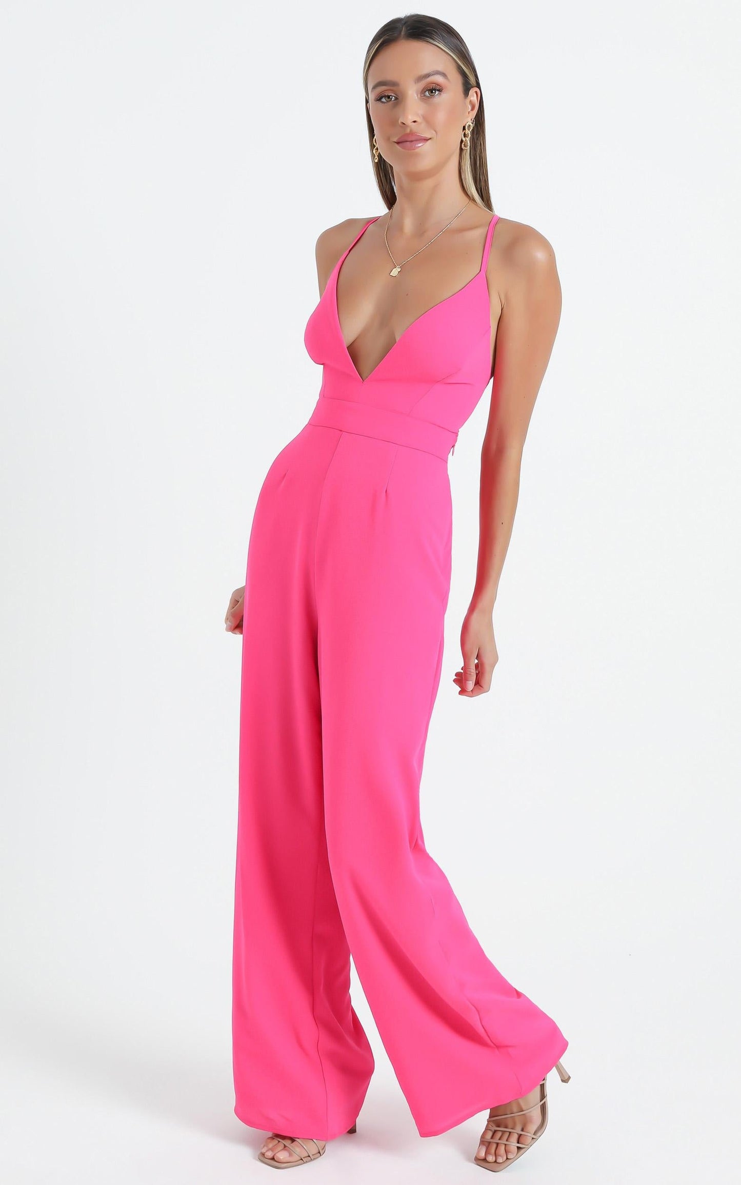 Dream Of Jumpsuit in Hot Pink
