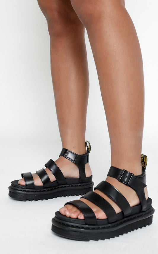 Dr. Martens - Blaire Chunky 3 Strap Sandal in Black Brando