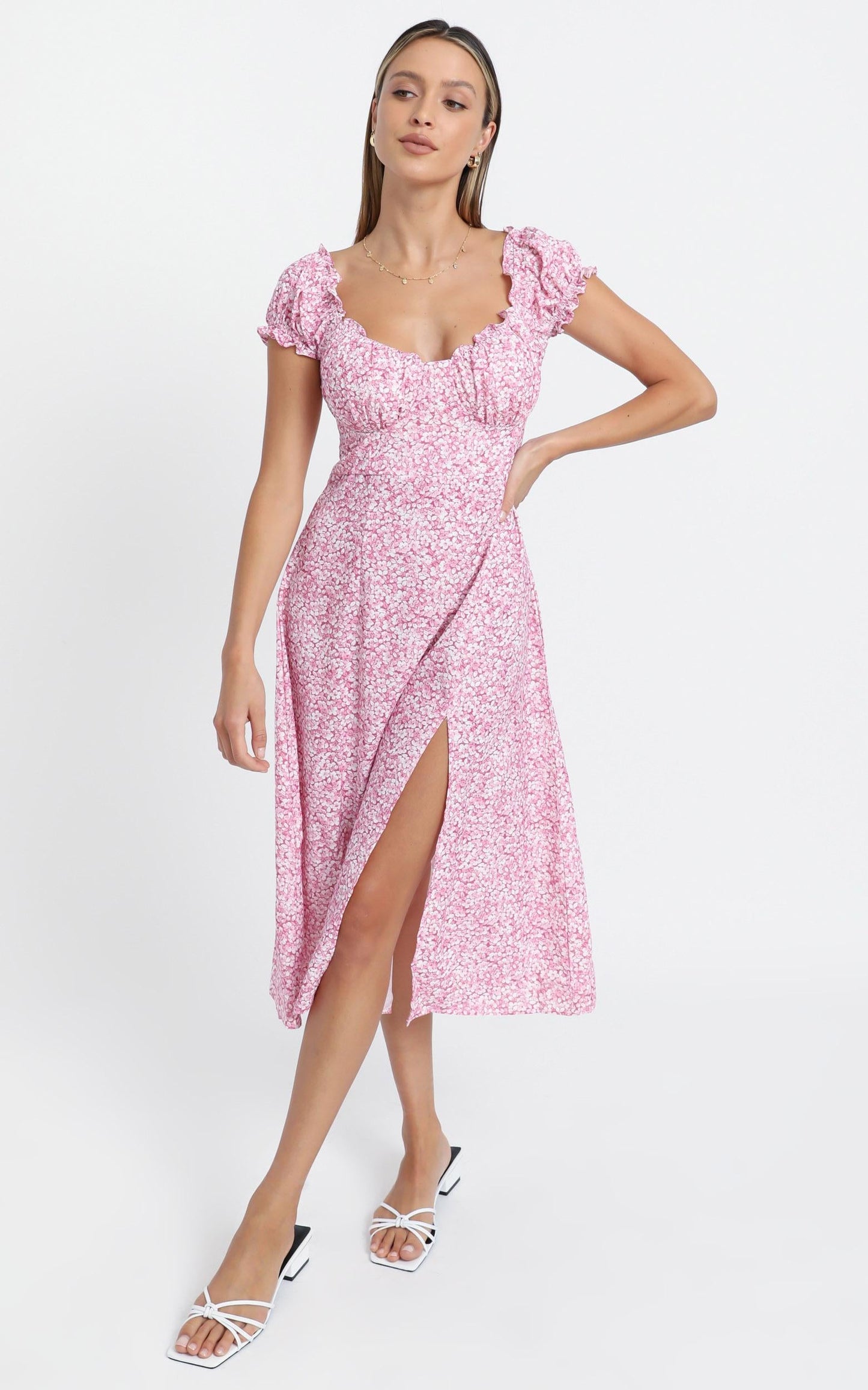 Margo Dress in Pink Floral