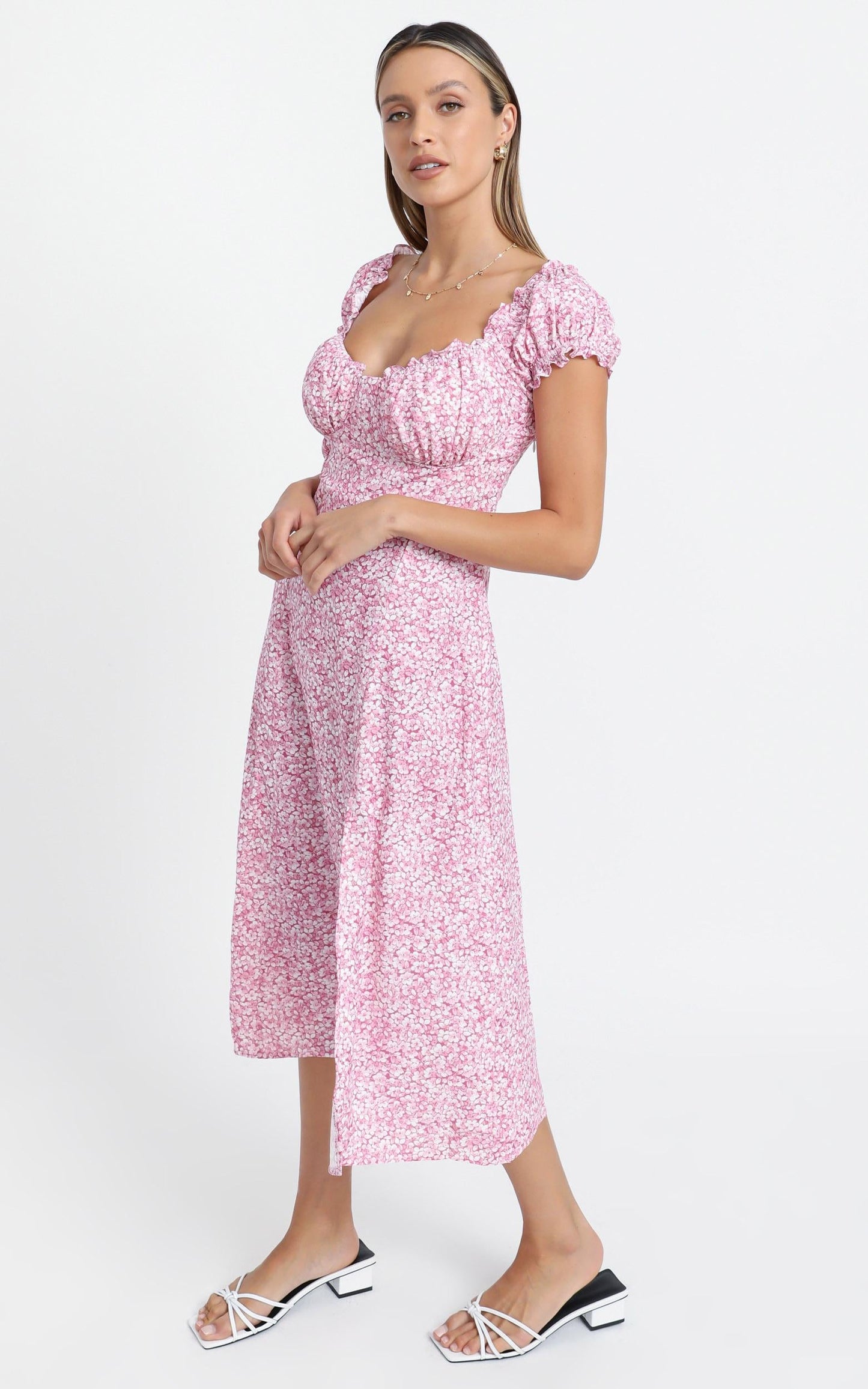 Margo Dress in Pink Floral