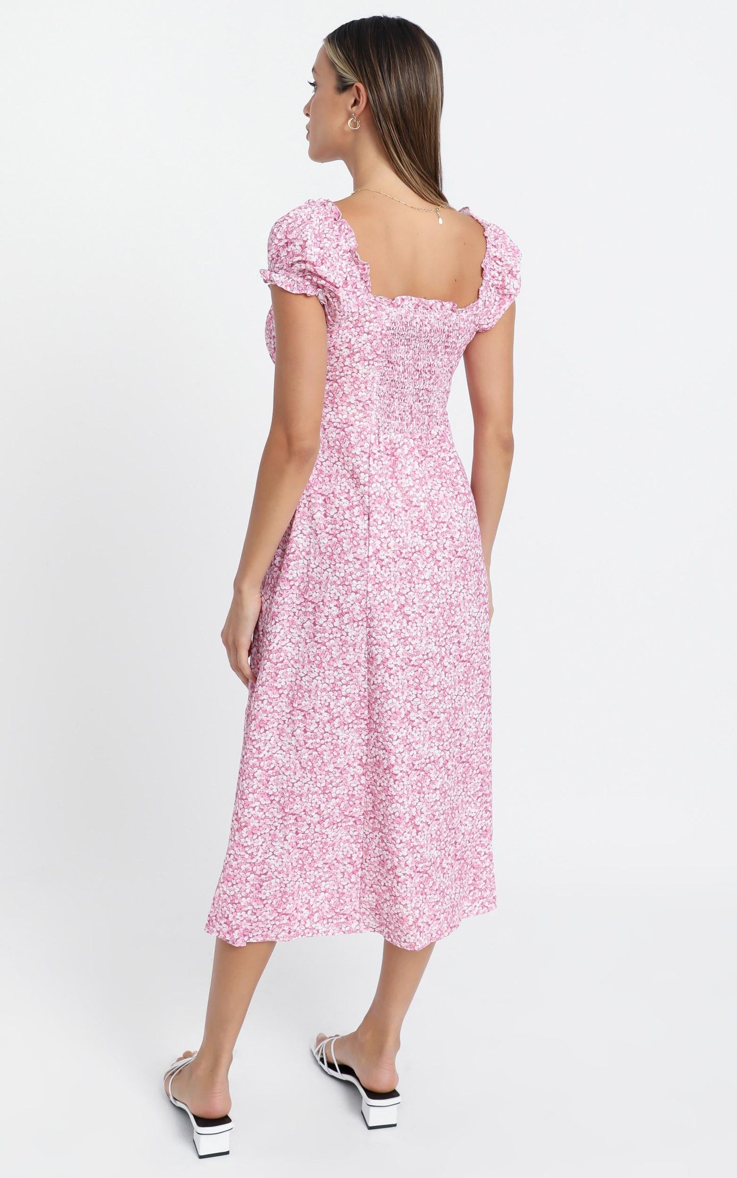 Margo Dress in Pink Floral