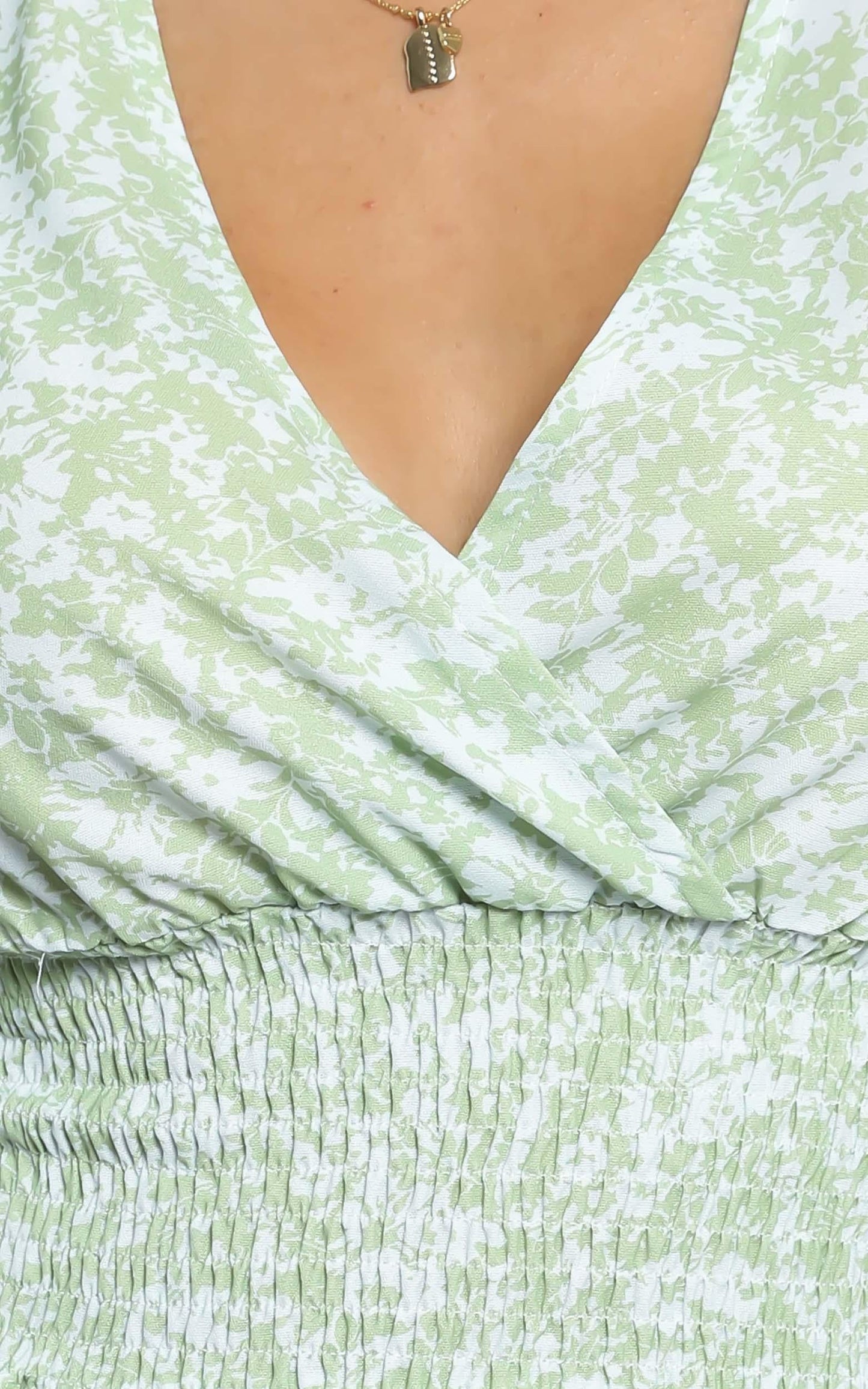 Parker Top in Green Floral