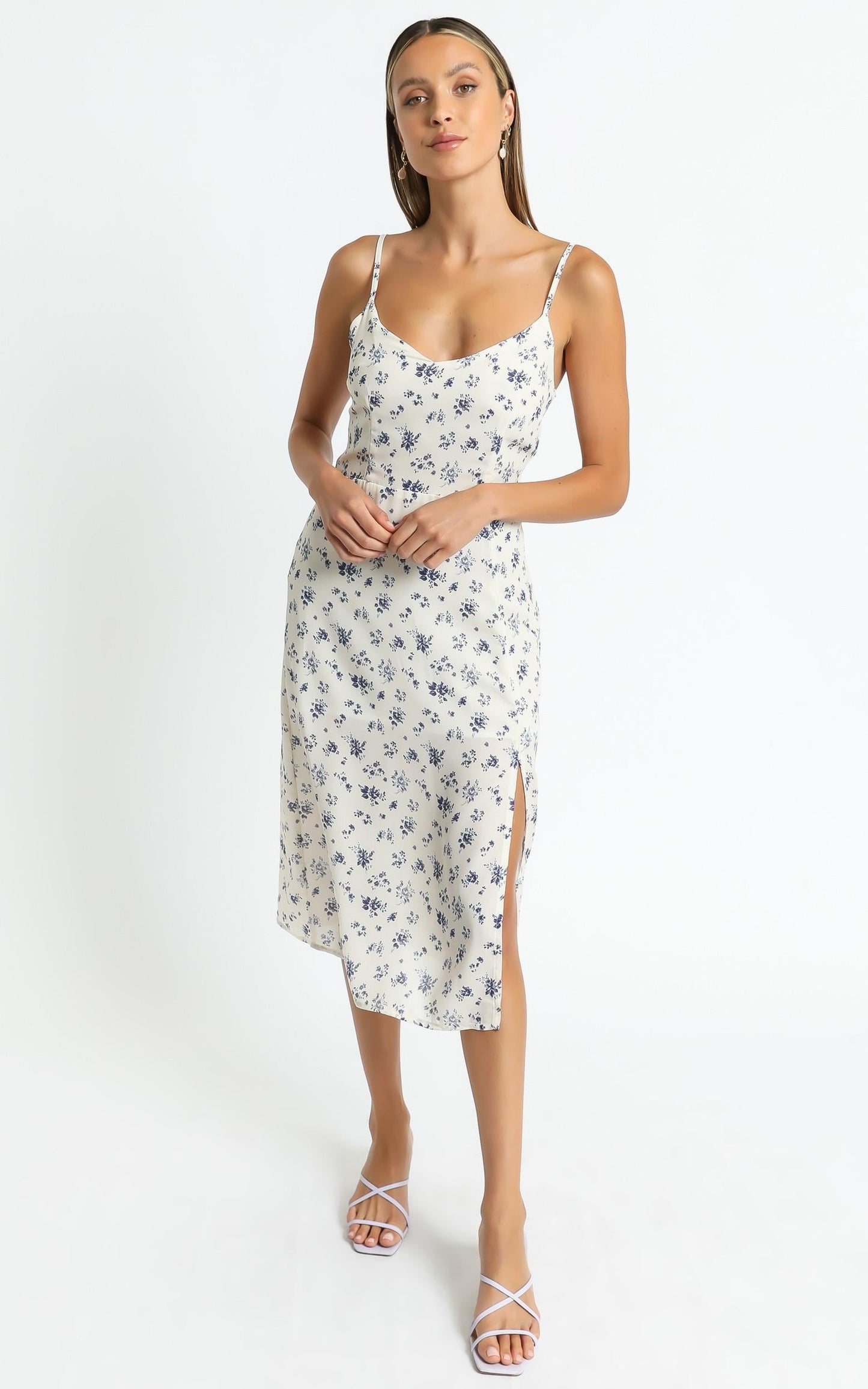 Izabella Dress in Cream Floral