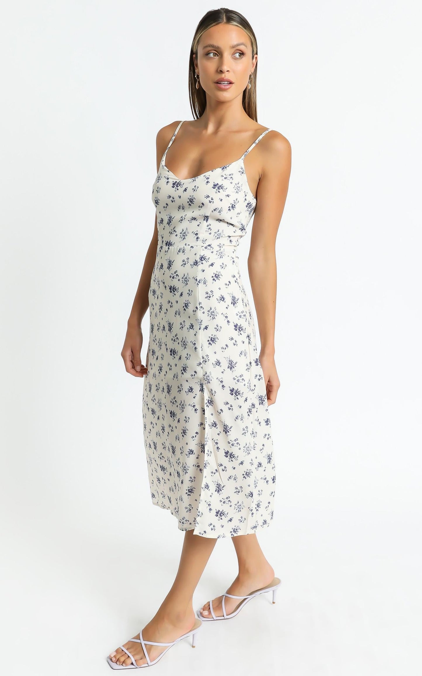 Izabella Dress in Cream Floral