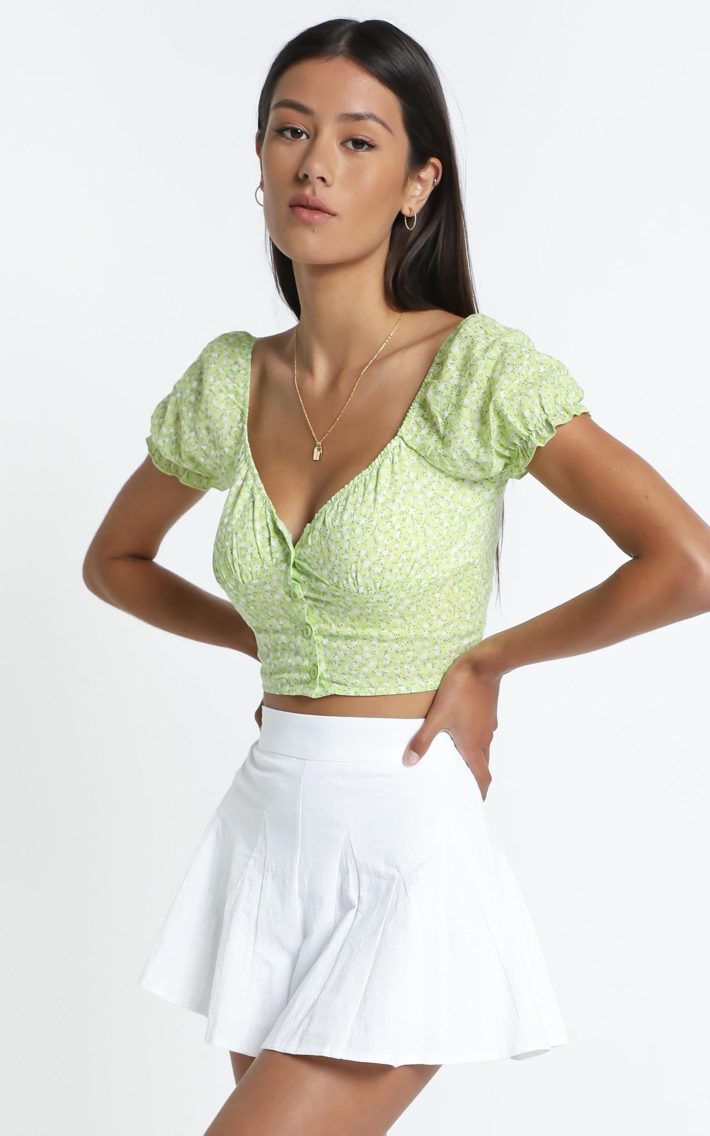 Mellor Top in Lime Floral