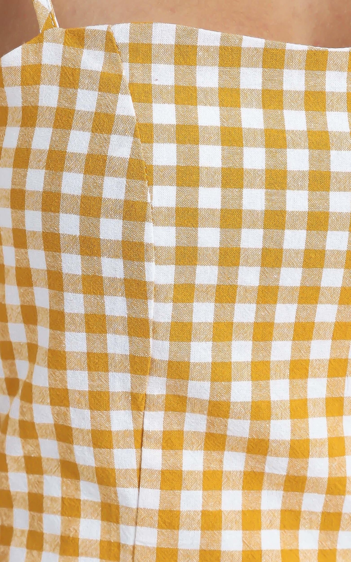 Ali Dress in Mustard Gingham Check