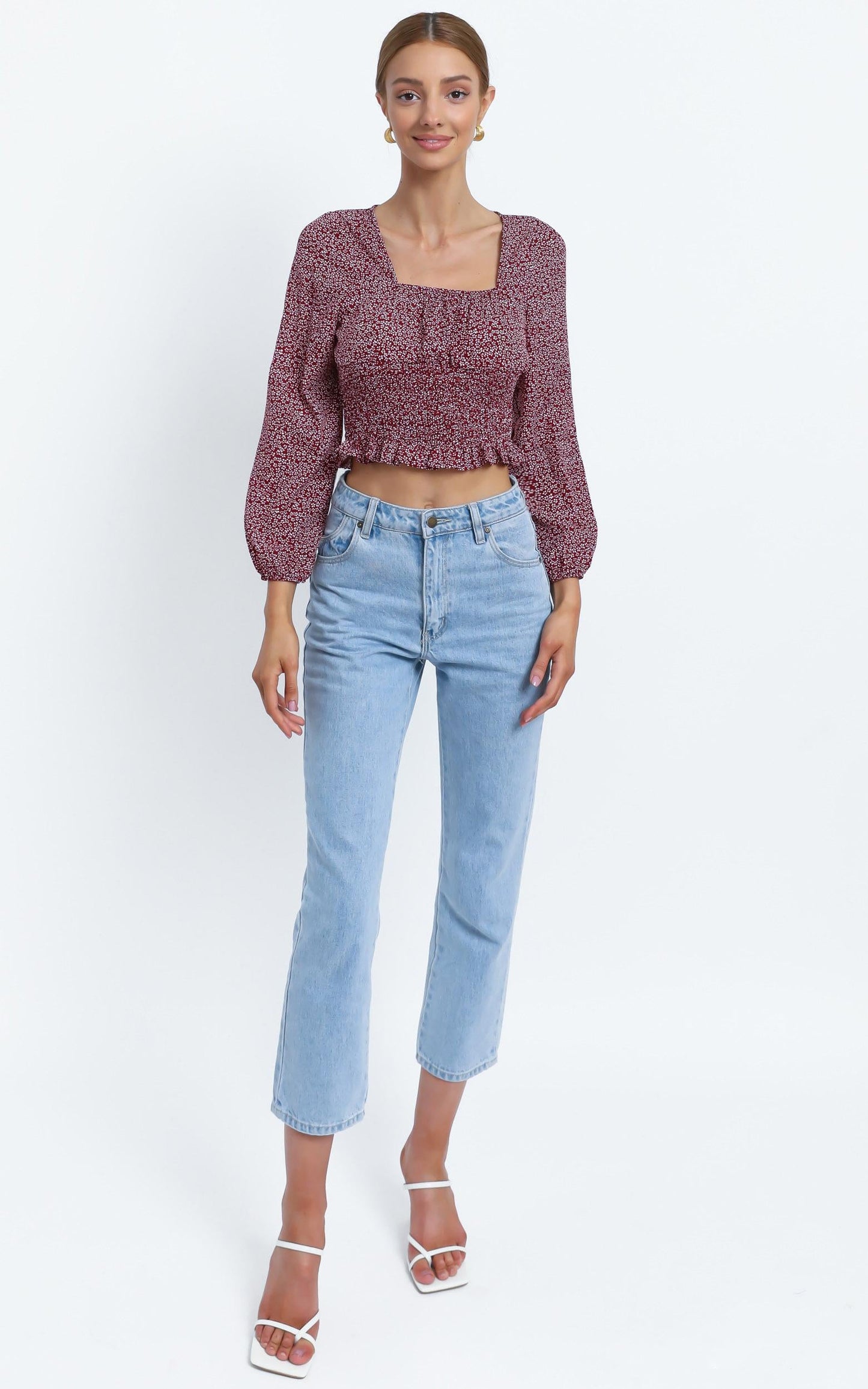 Allyse Top in Red Floral
