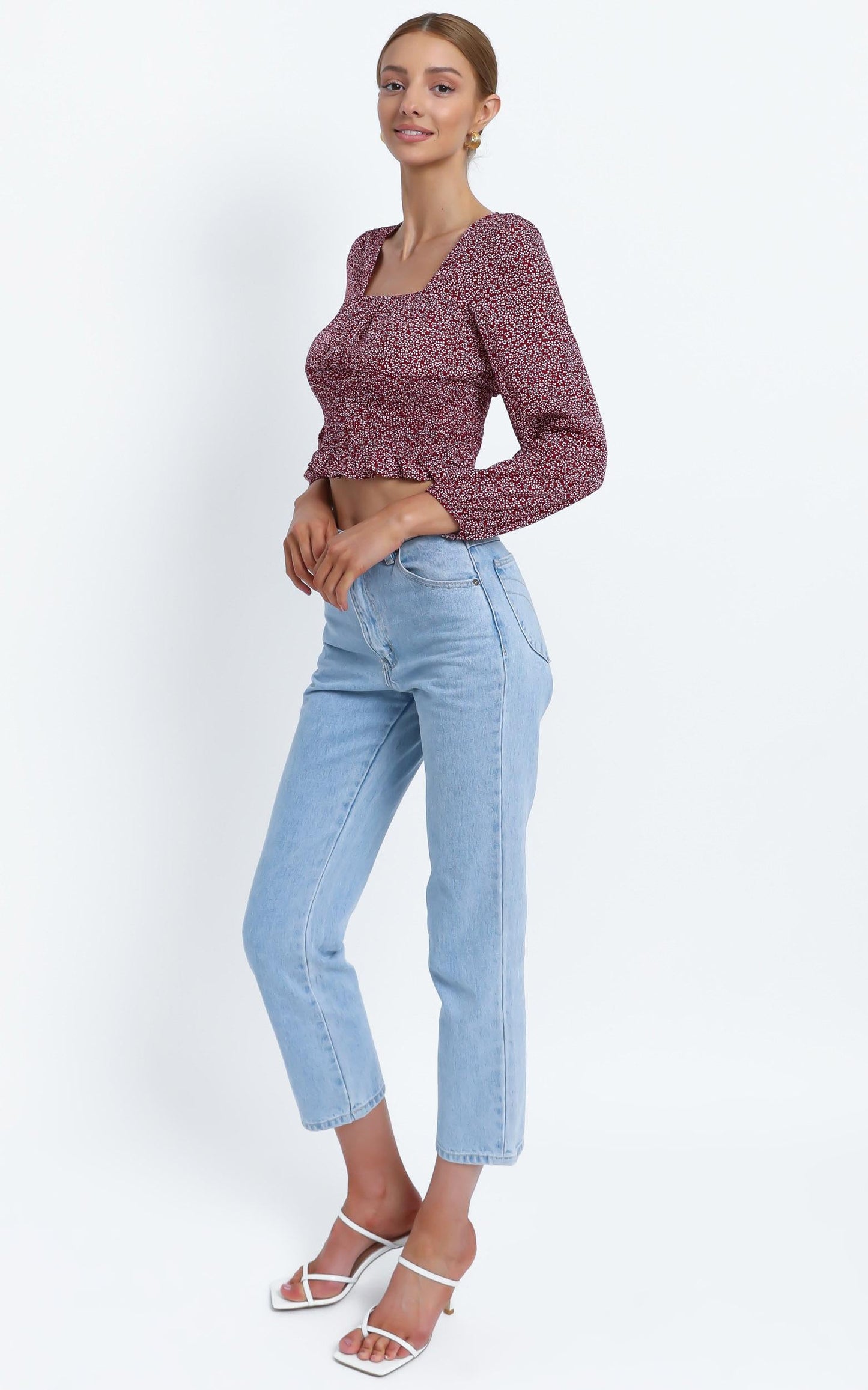 Allyse Top in Red Floral