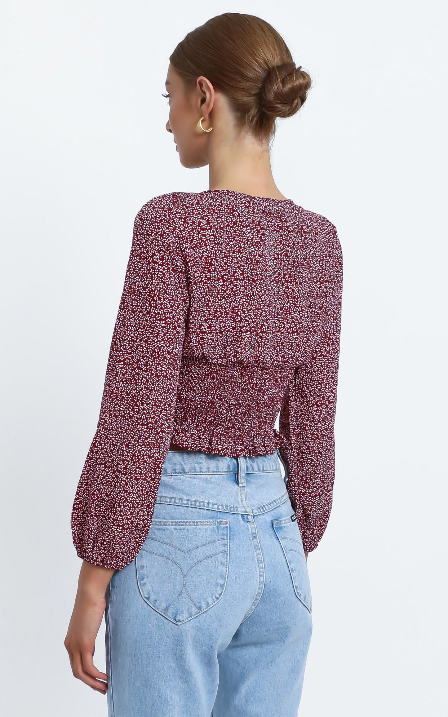 Allyse Top in Red Floral
