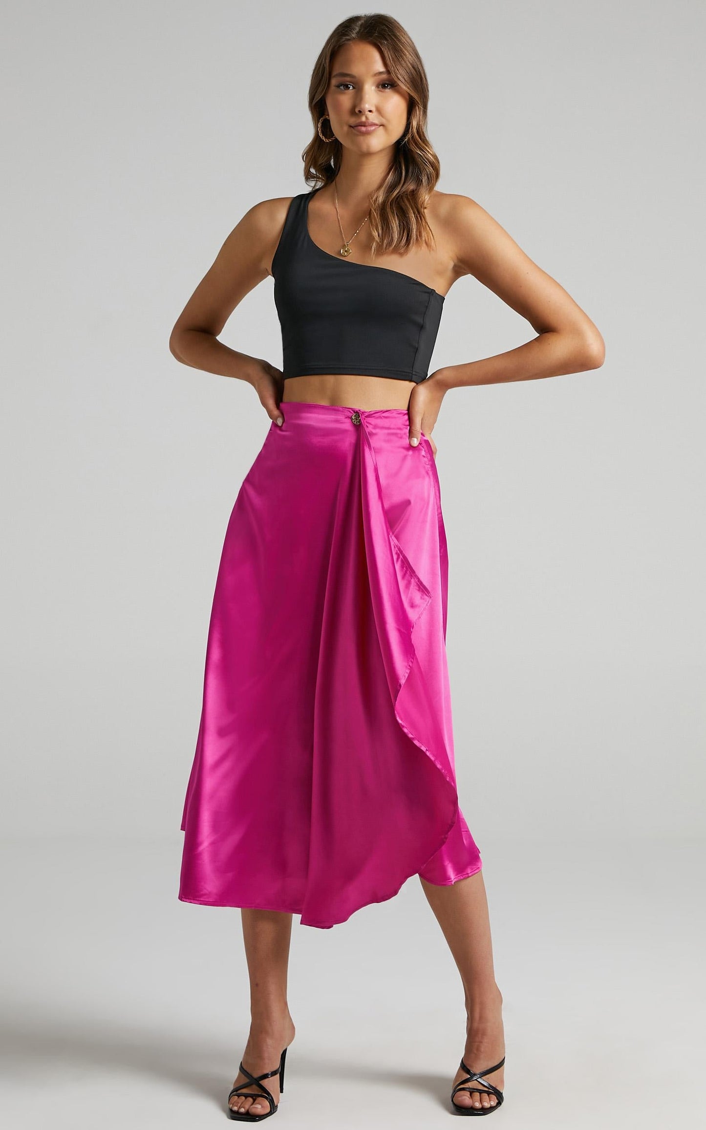 Eowyn Skirt in Pink Satin