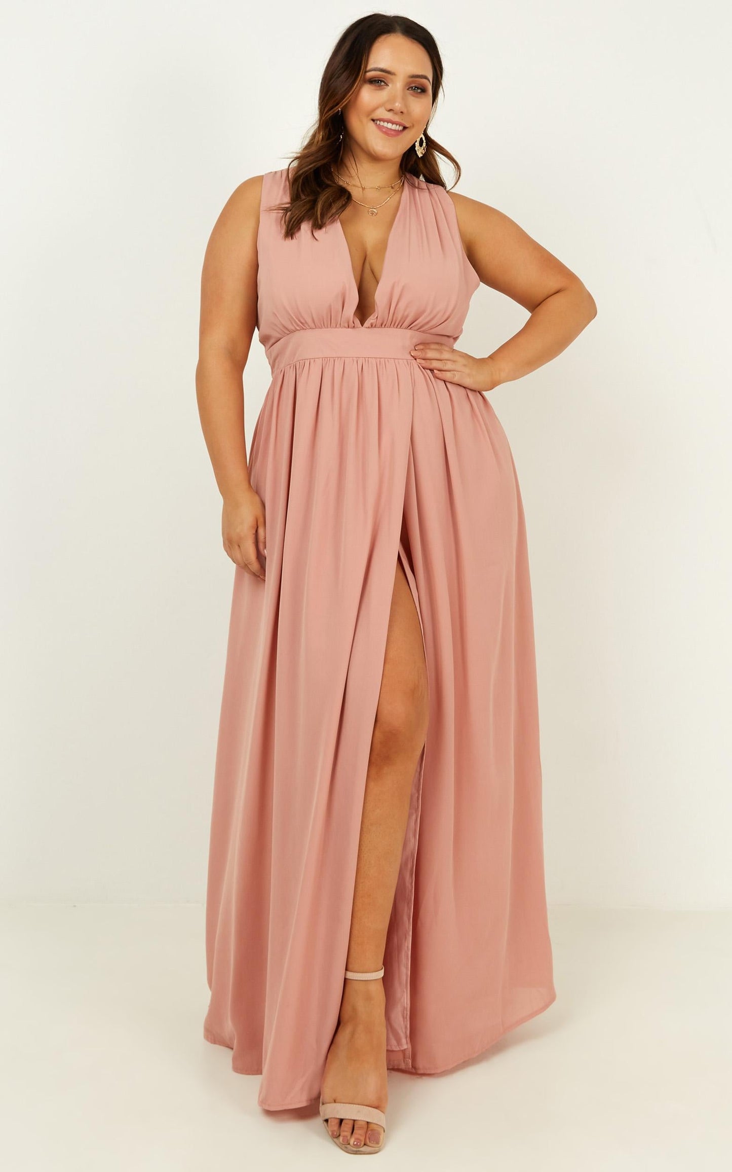 End Of The Song Dress In Dusty Rose