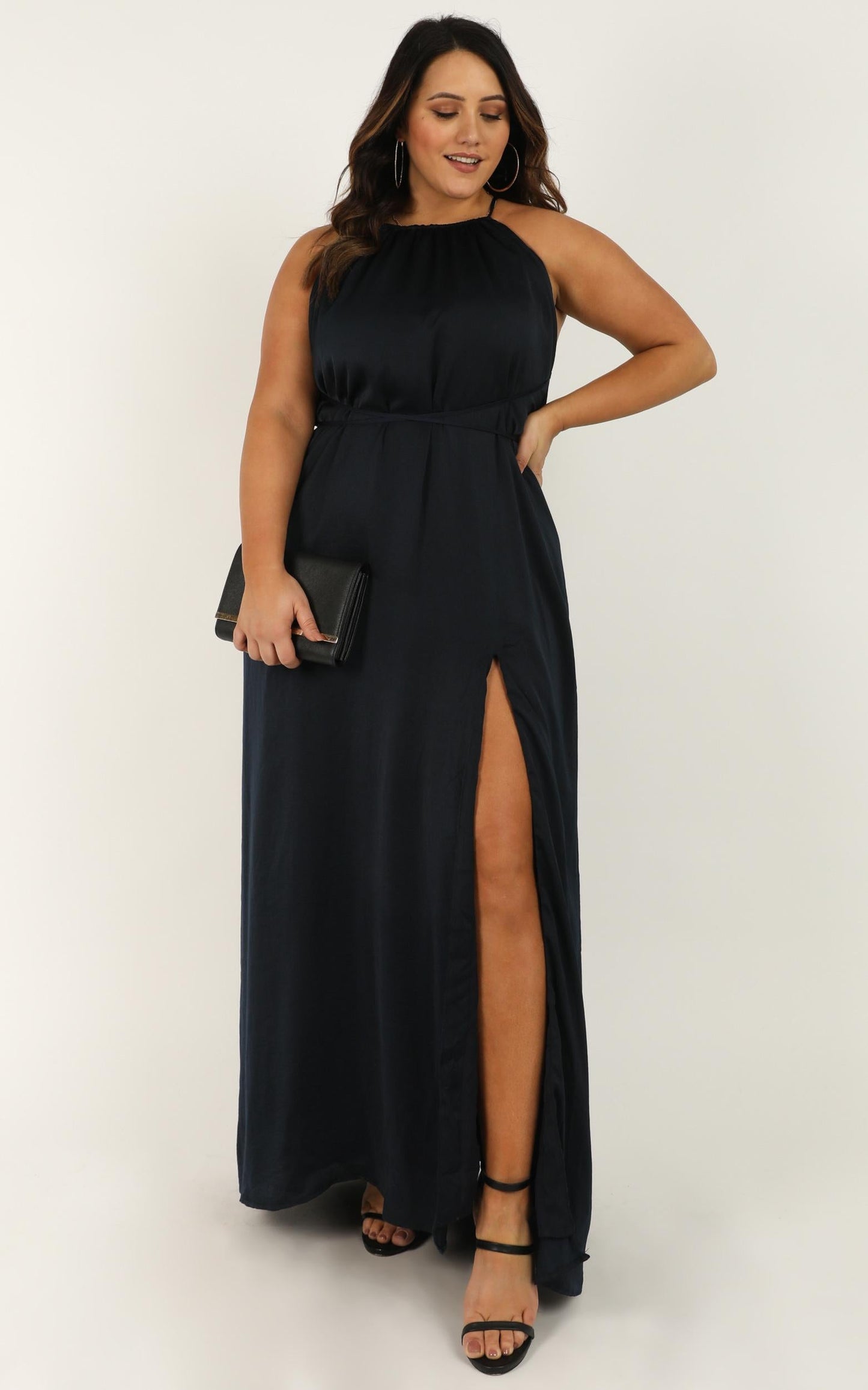 Graceful Dancer Dress In Navy