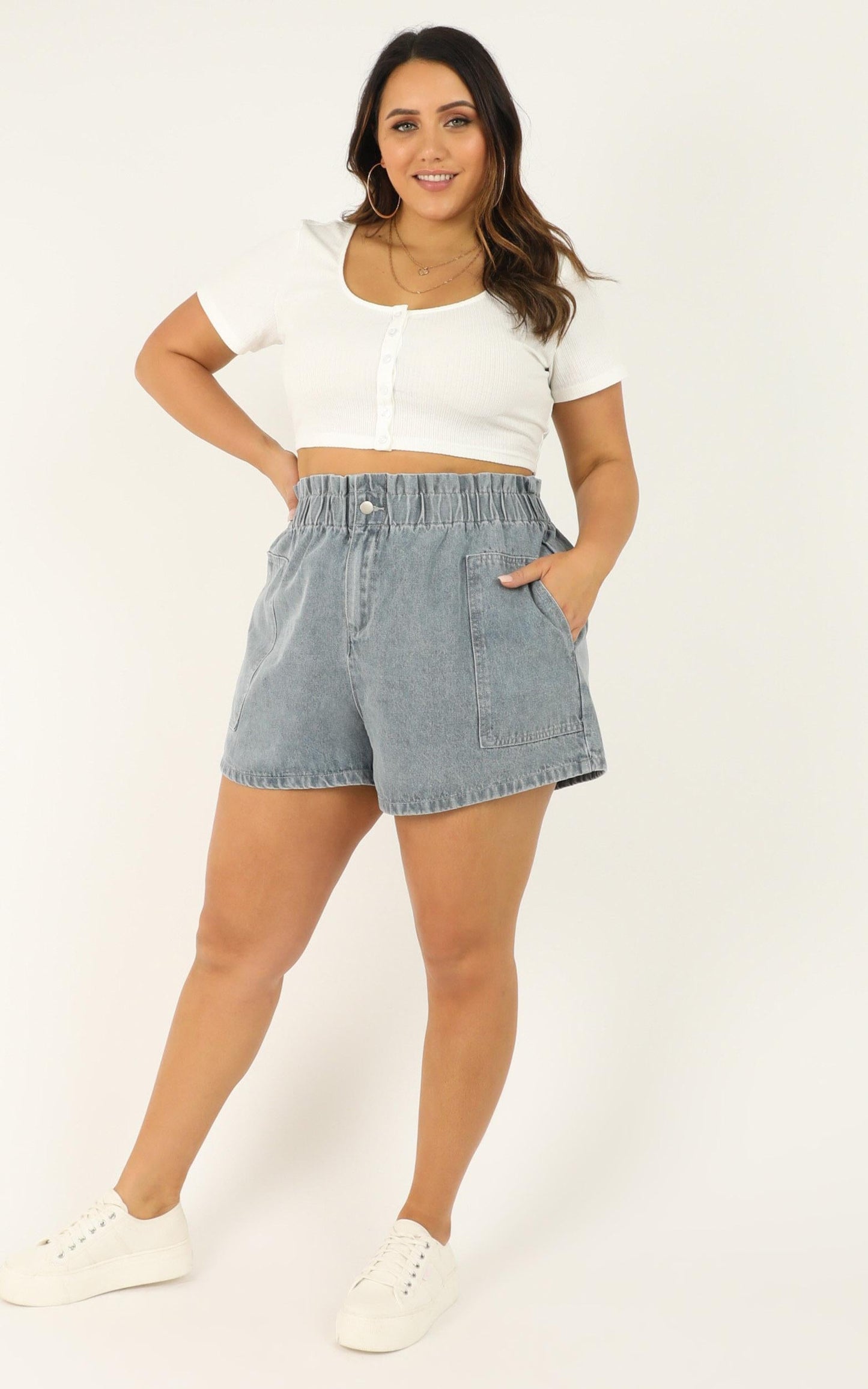 New Yorker Denim Shorts In Light Wash