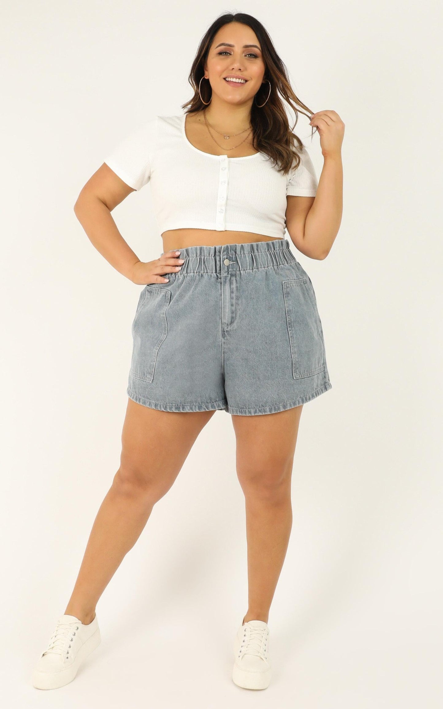 New Yorker Denim Shorts In Light Wash