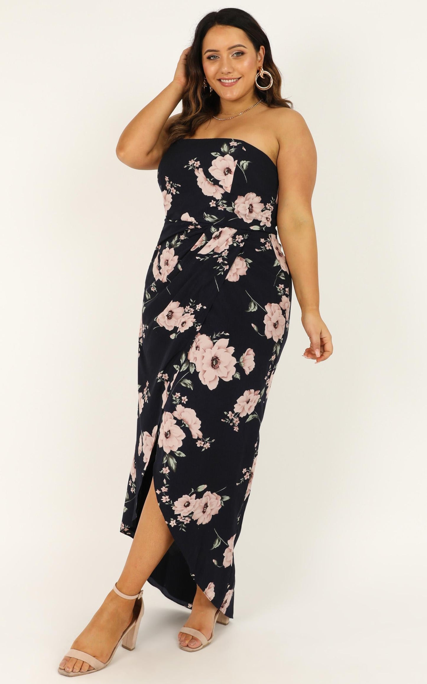 Take It From The Top Dress in Navy Floral