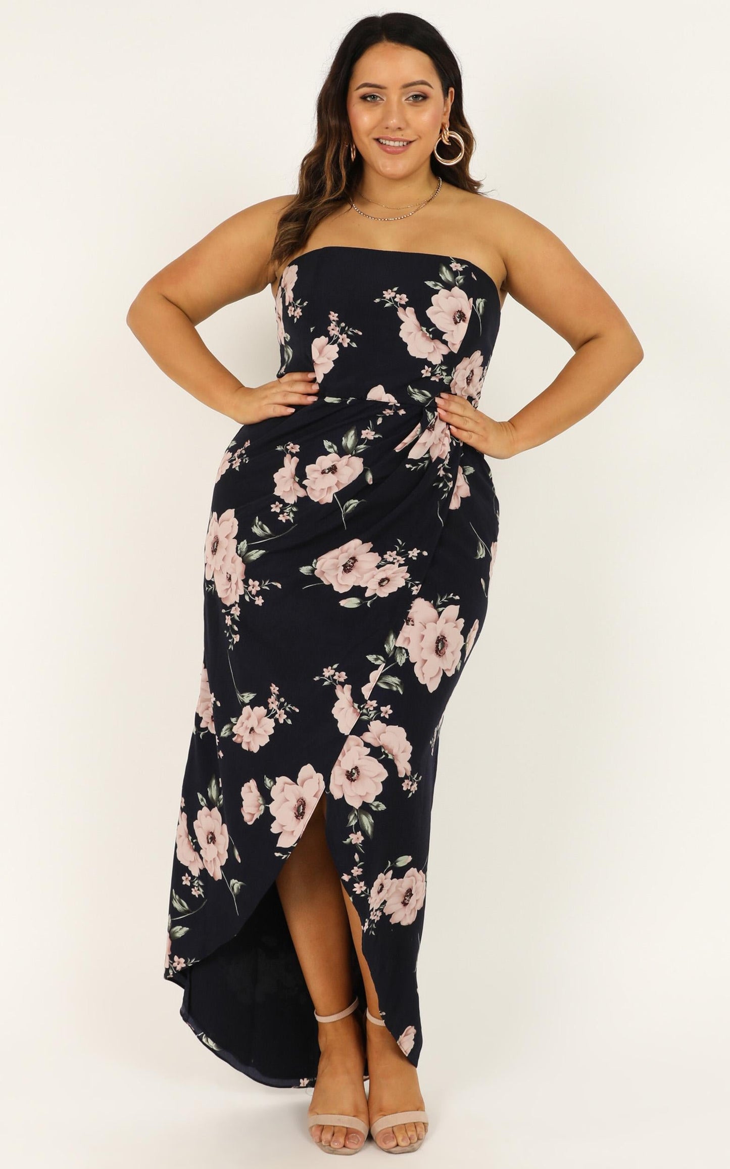 Take It From The Top Dress in Navy Floral