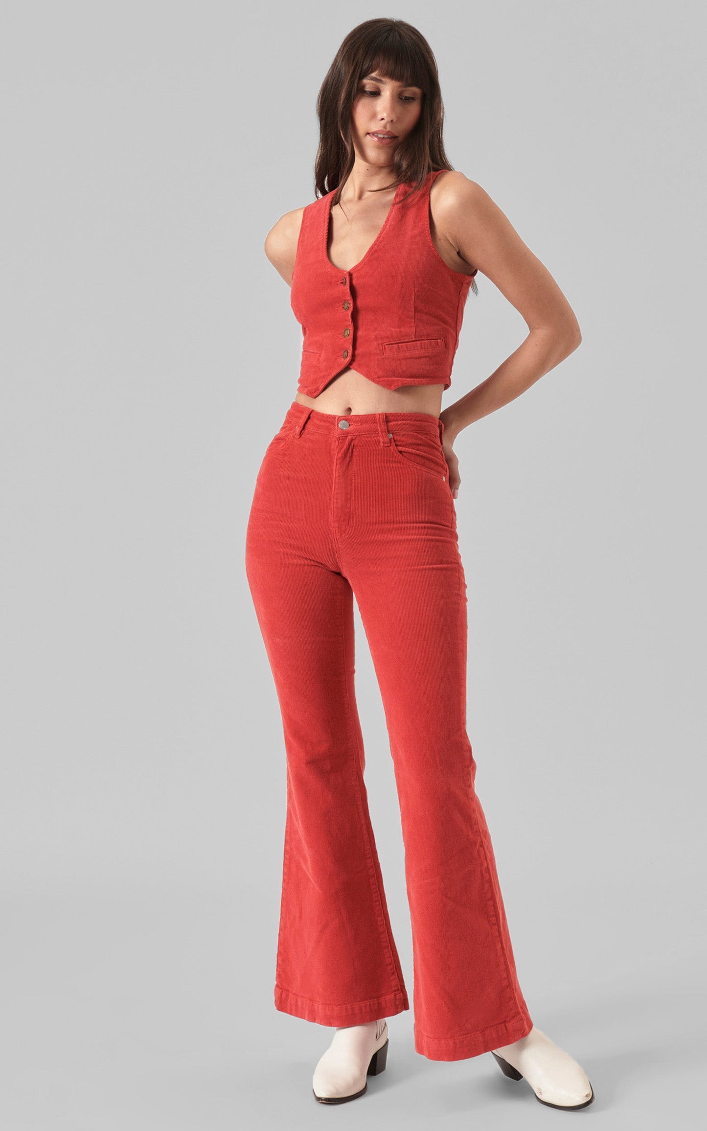Rolla's - EASTCOAST FLARE SCARLET CORD in Scarlet
