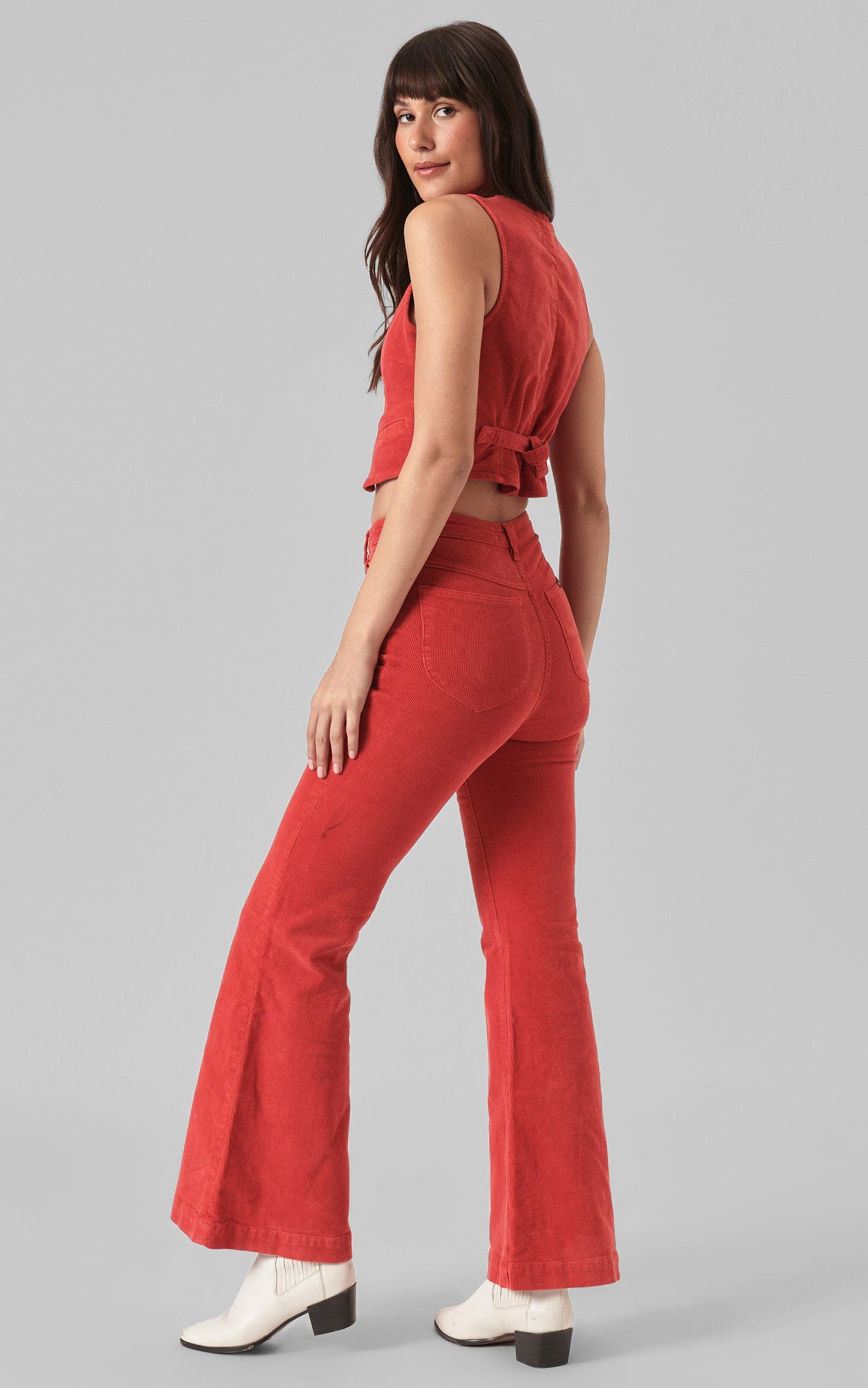 Rolla's - EASTCOAST FLARE SCARLET CORD in Scarlet