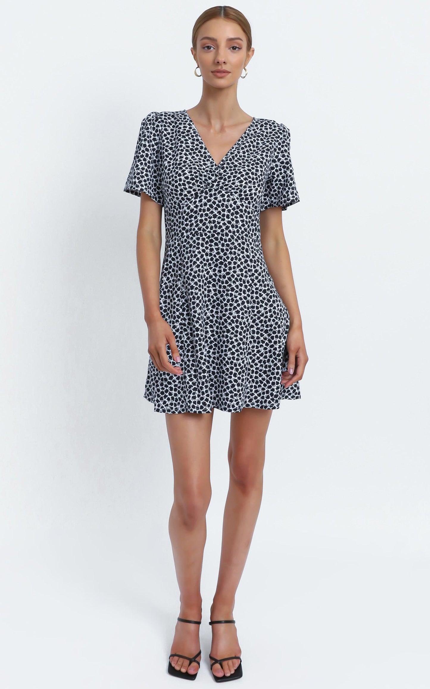Ebony Dress in Black Floral