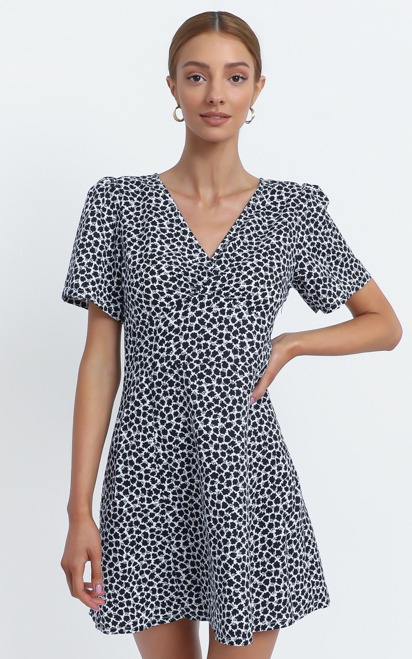 Ebony Dress in Black Floral