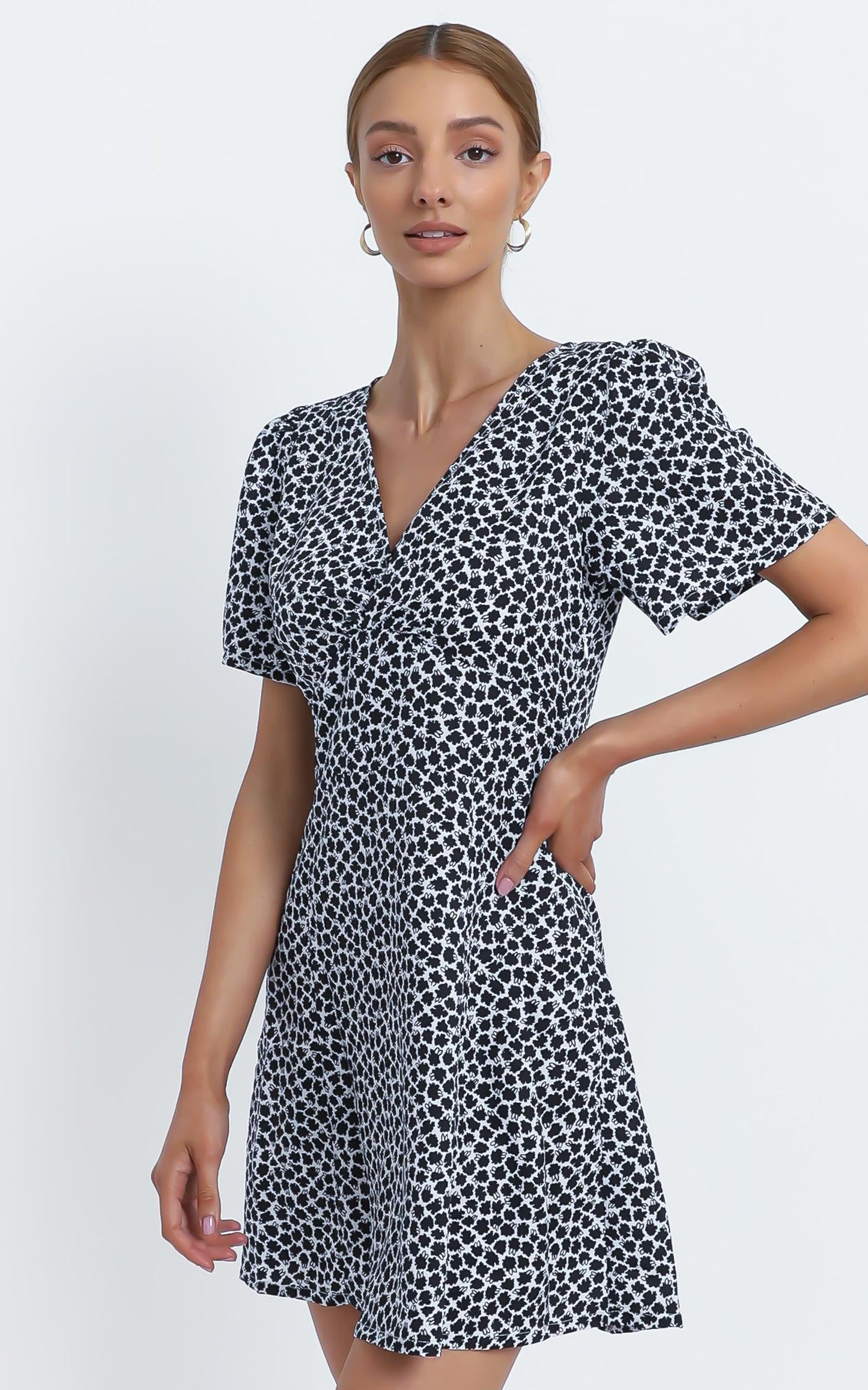 Ebony Dress in Black Floral