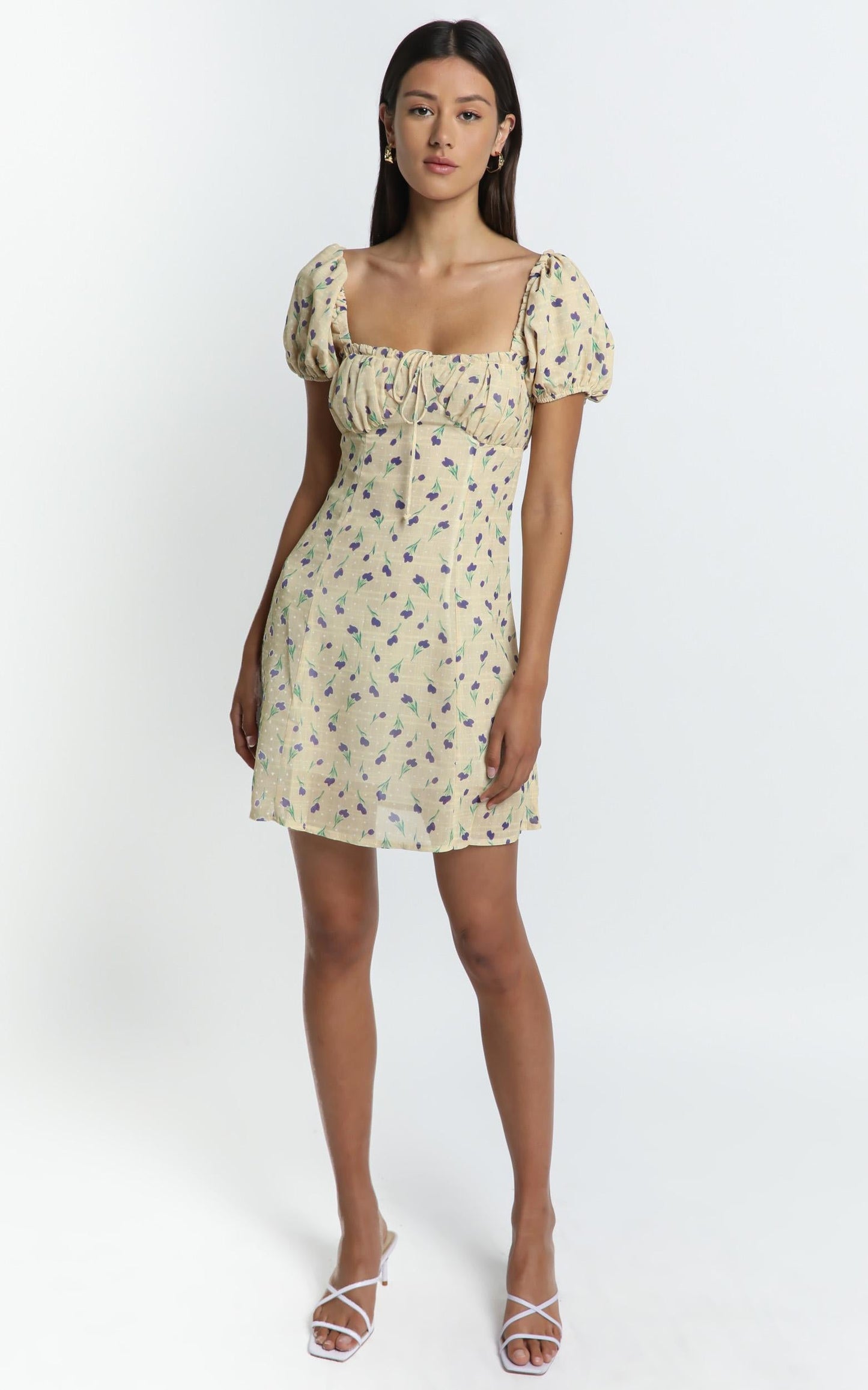 Edrea Dress in Yellow Floral