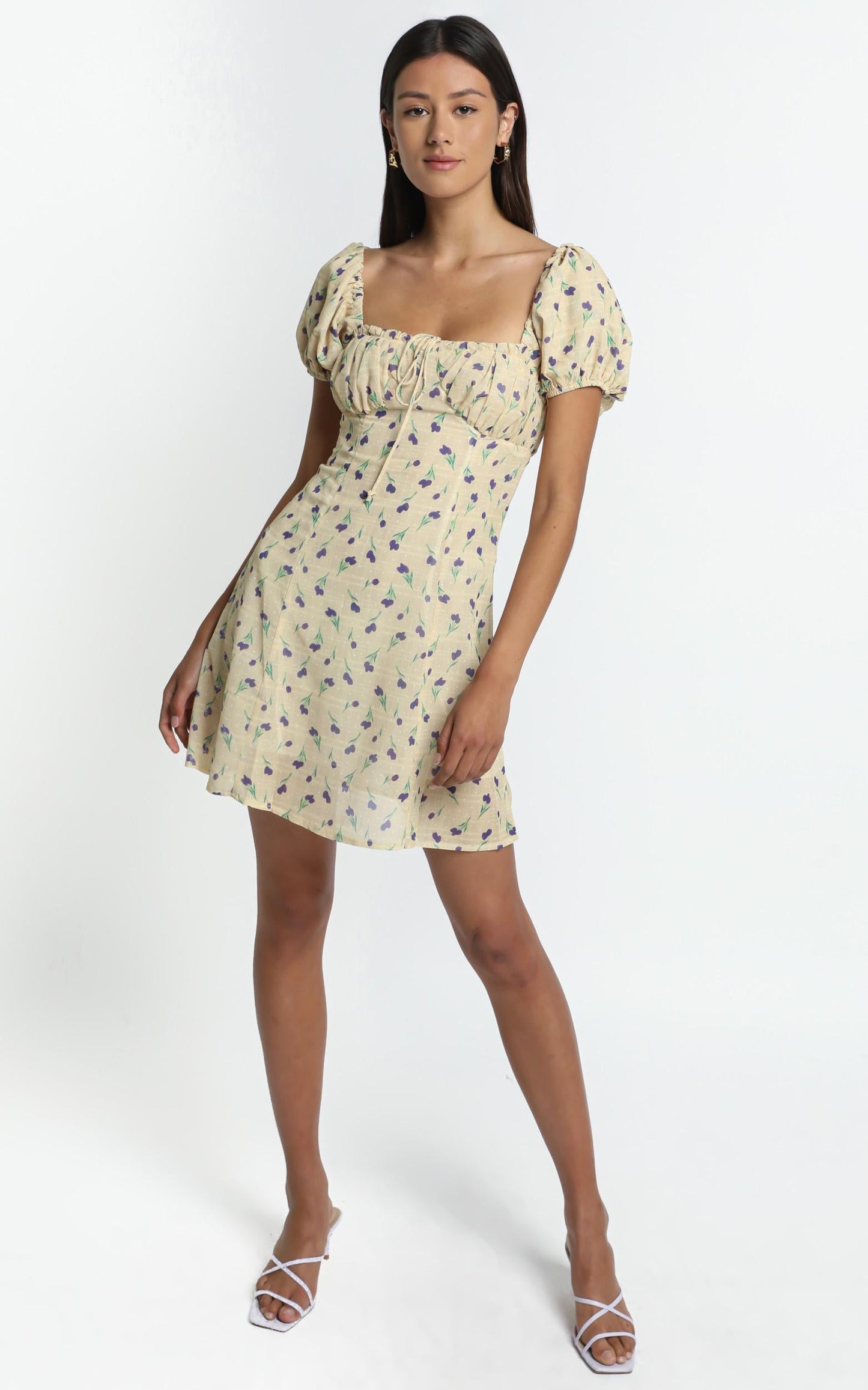 Edrea Dress in Yellow Floral