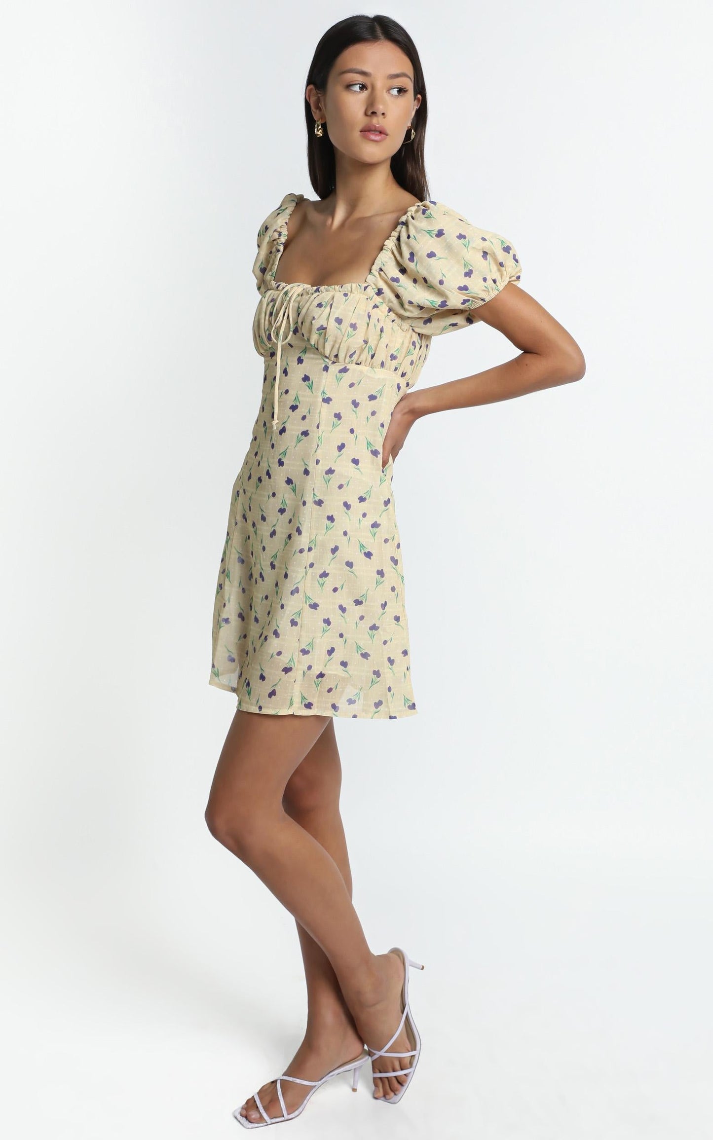 Edrea Dress in Yellow Floral