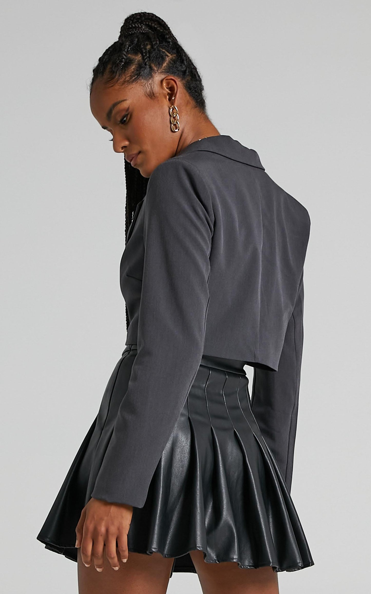 Edwina Skirt in Black Leatherette