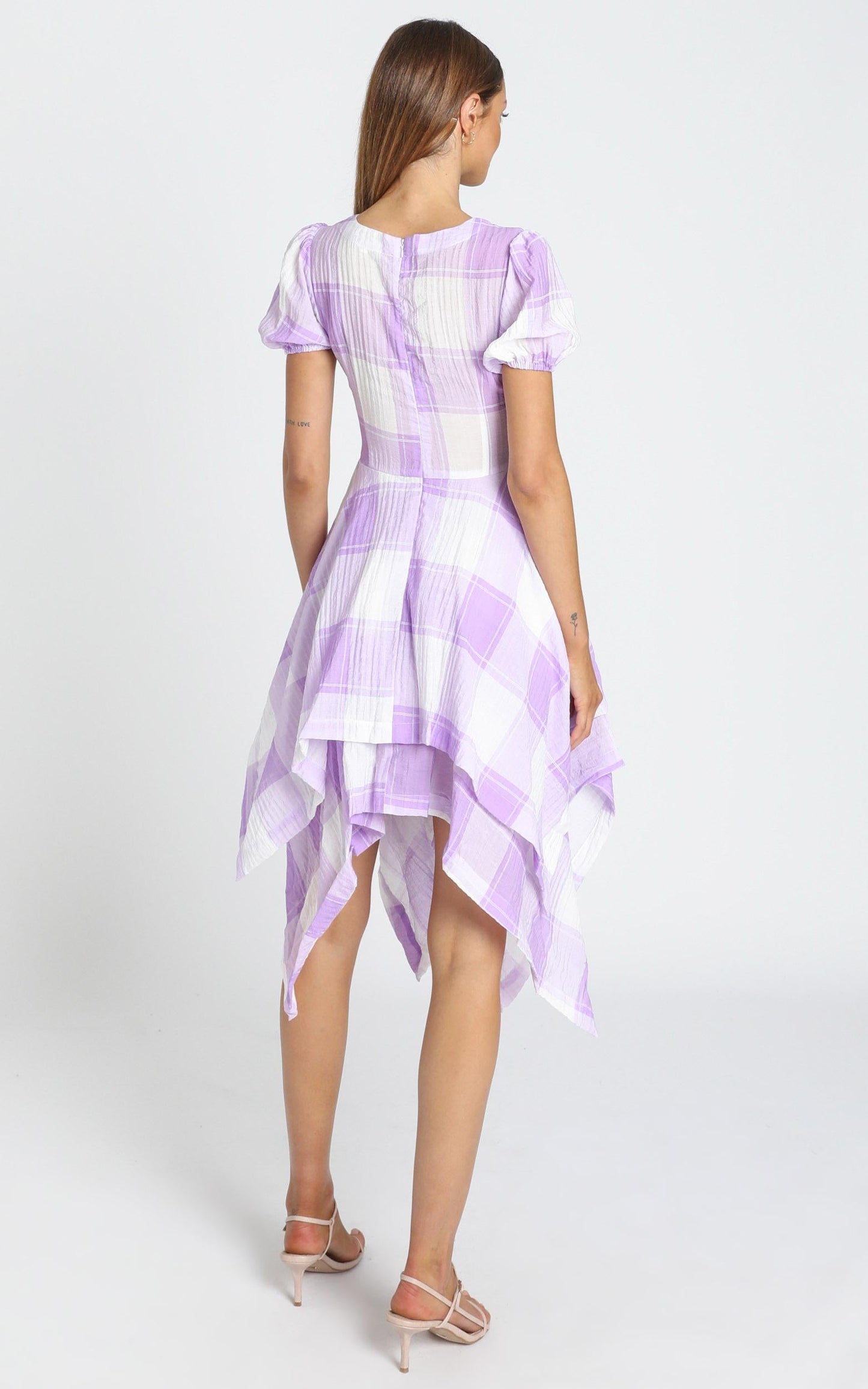 Ola Dress In Lavender Check