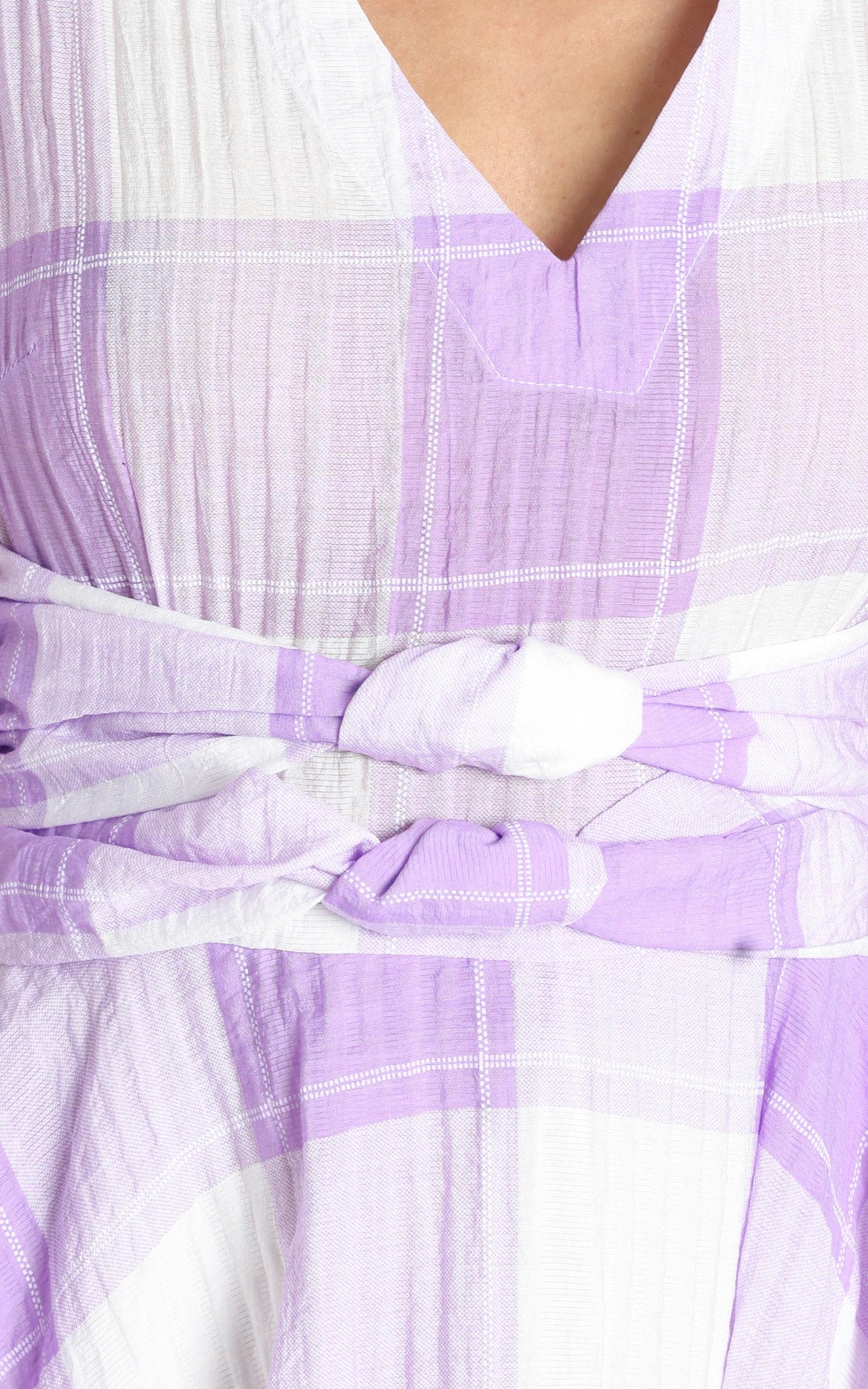 Ola Dress In Lavender Check