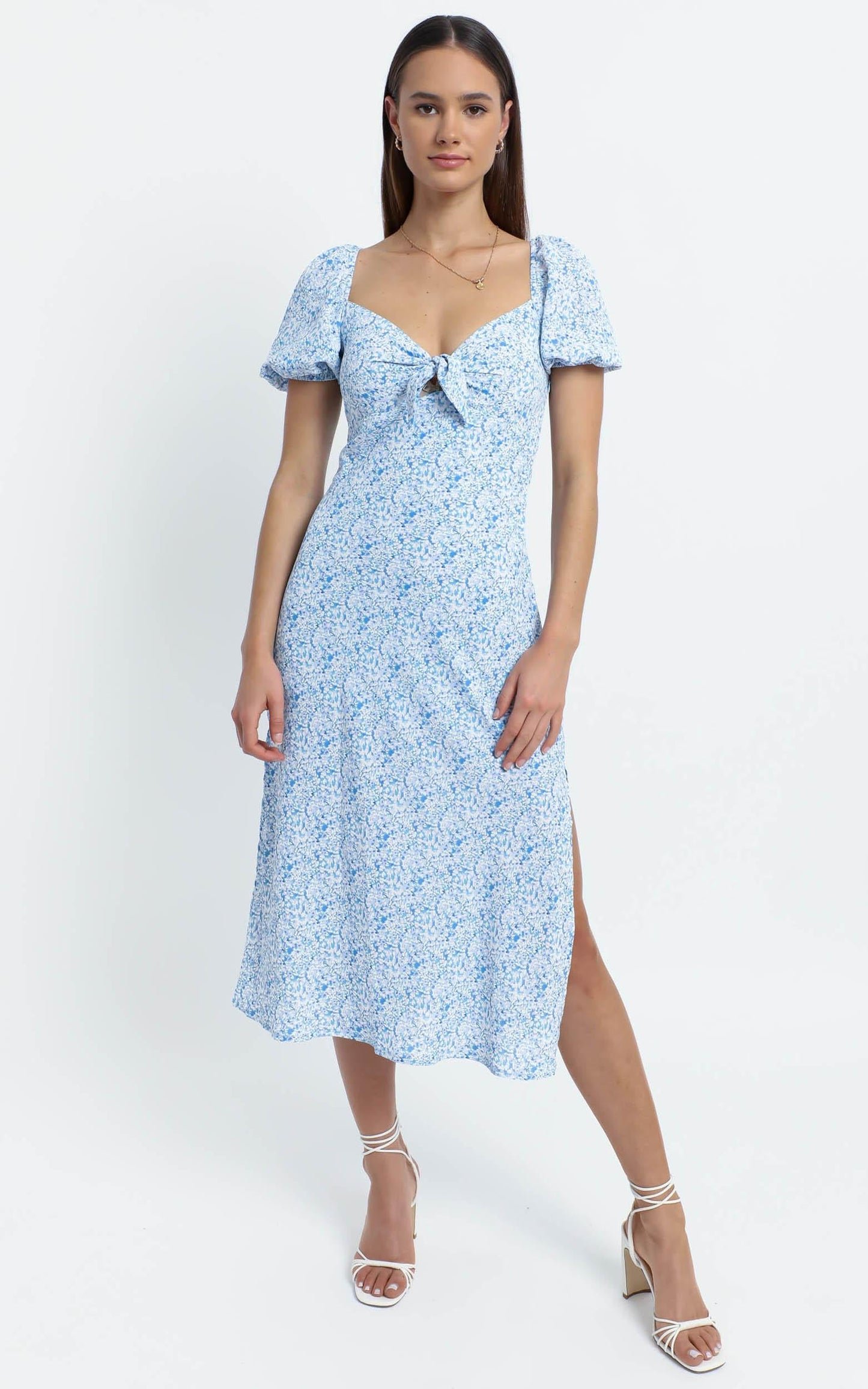 Cece Dress in Blue Floral