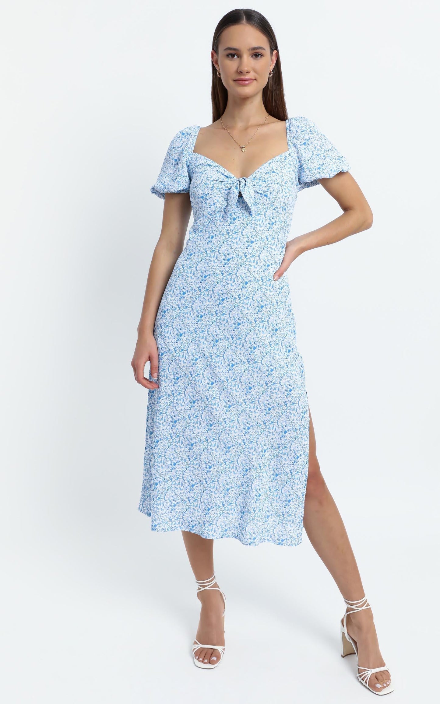 Cece Dress in Blue Floral