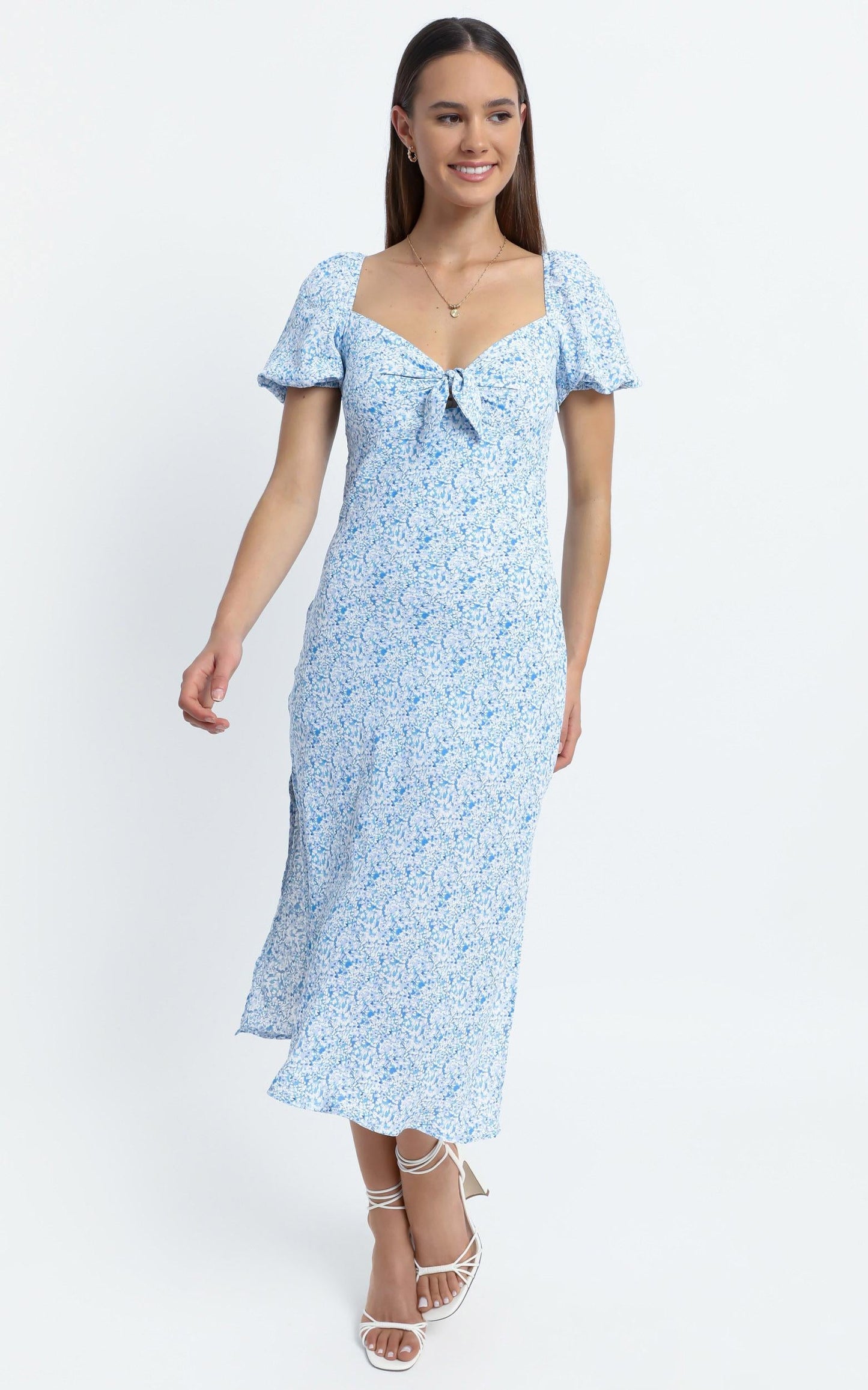 Cece Dress in Blue Floral