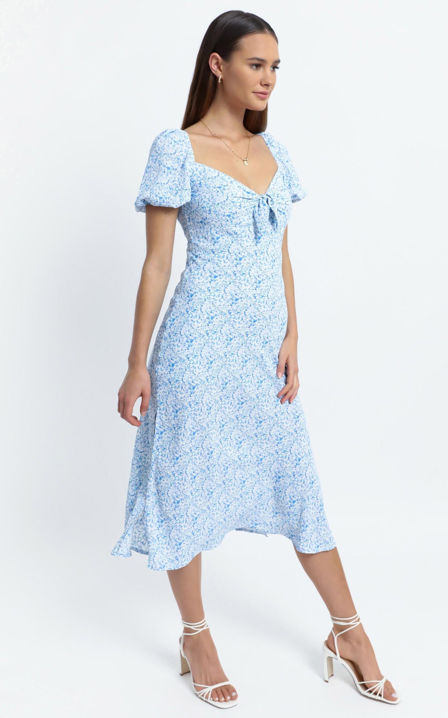 Cece Dress in Blue Floral