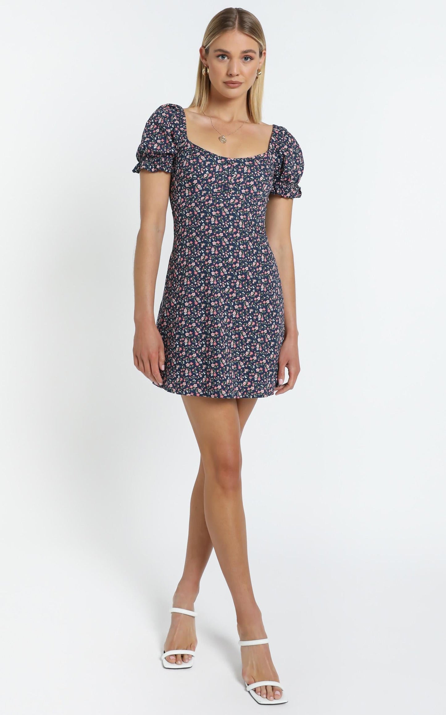 Leon Dress in Purple Floral