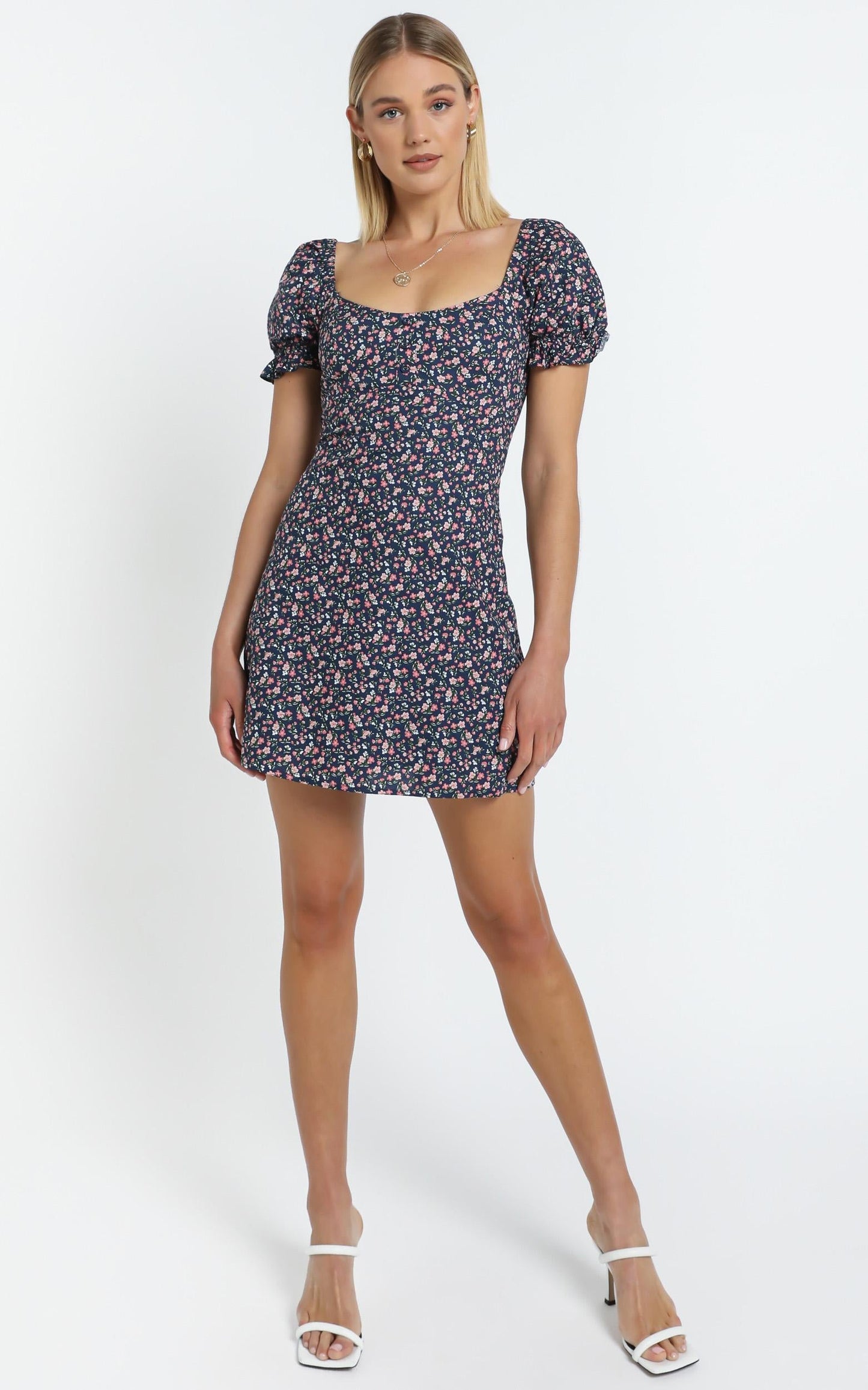 Leon Dress in Purple Floral