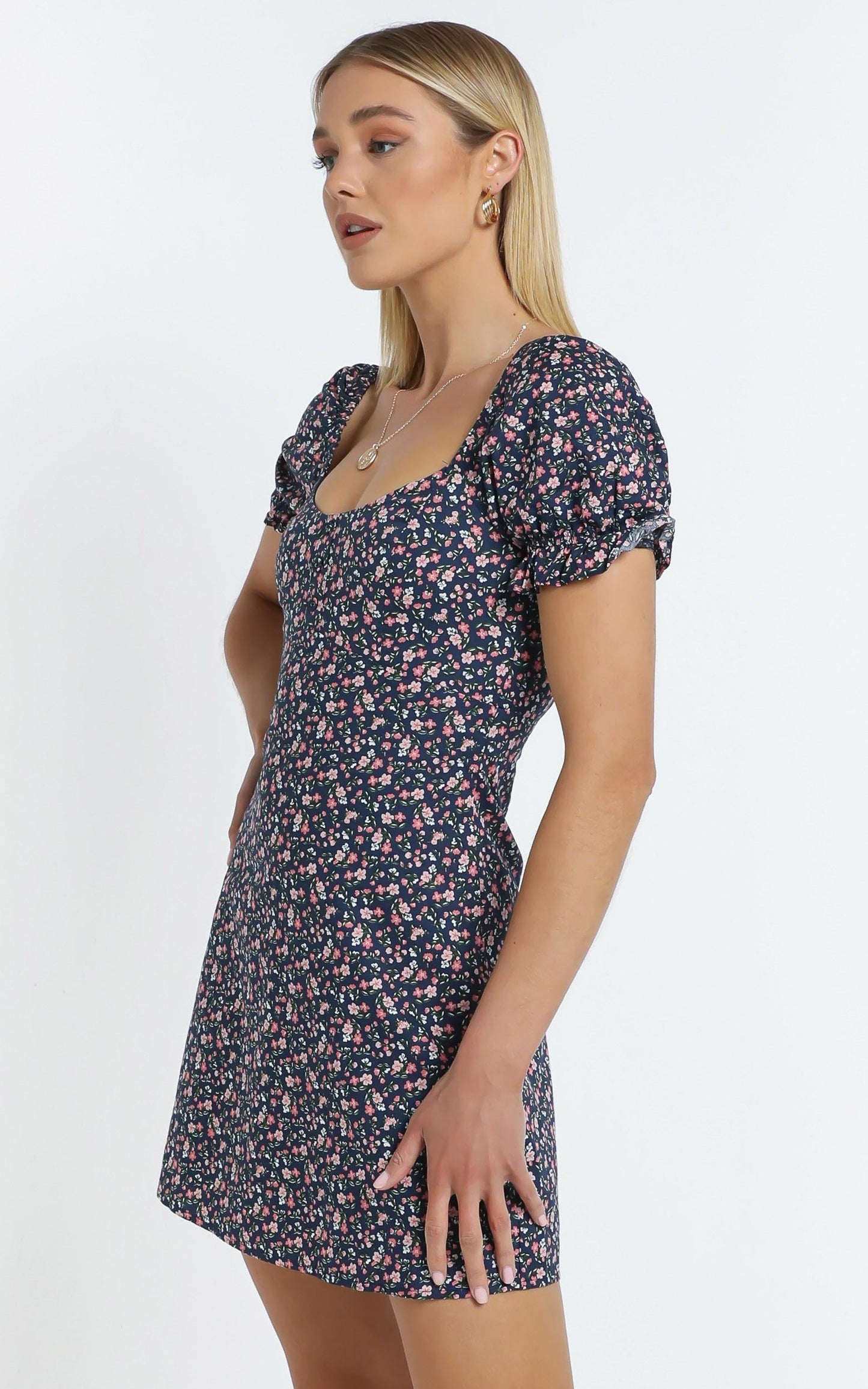 Leon Dress in Purple Floral
