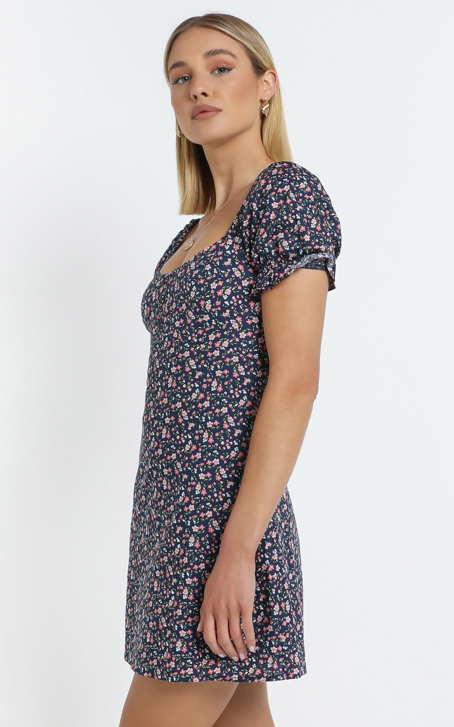 Leon Dress in Purple Floral