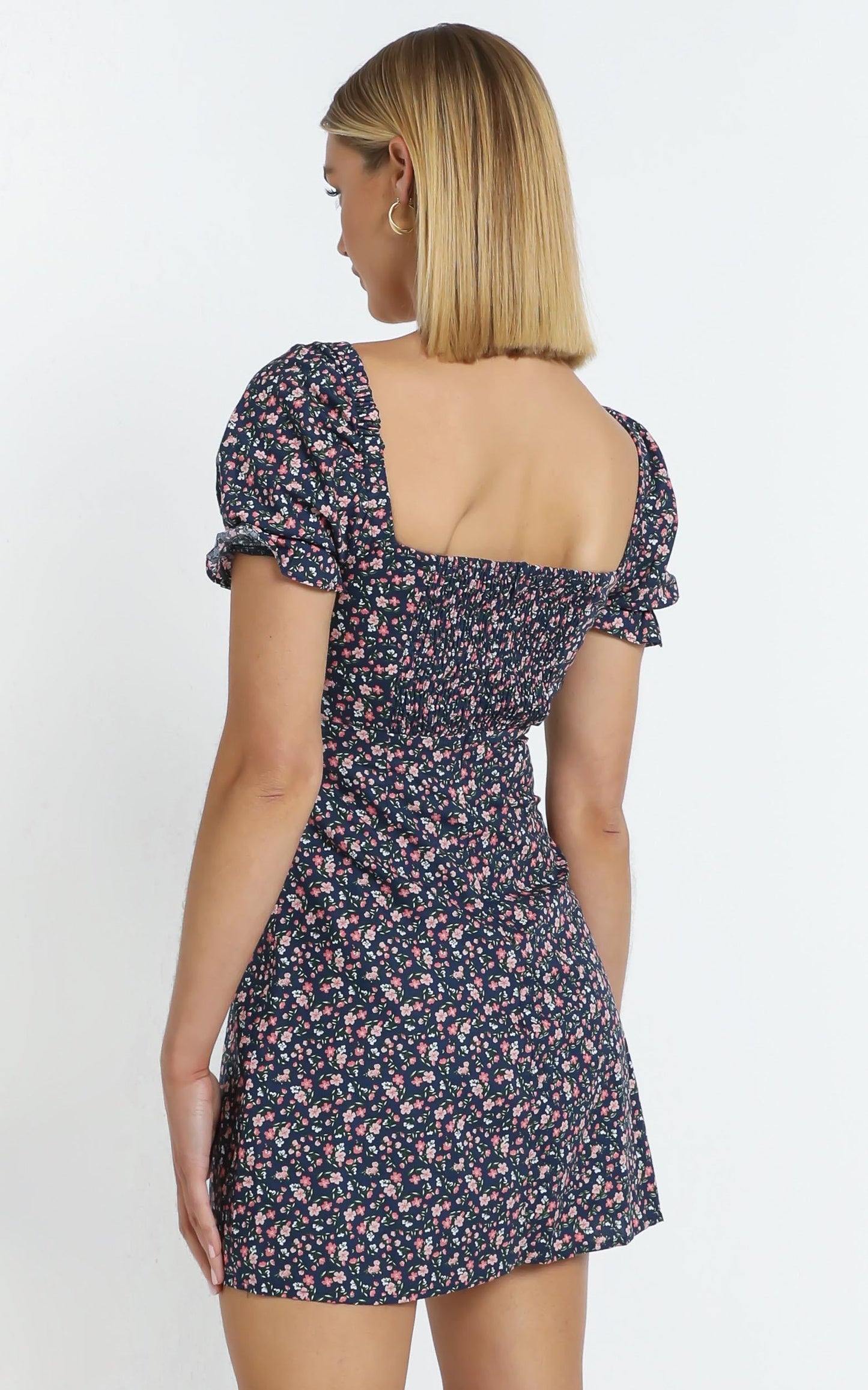 Leon Dress in Purple Floral