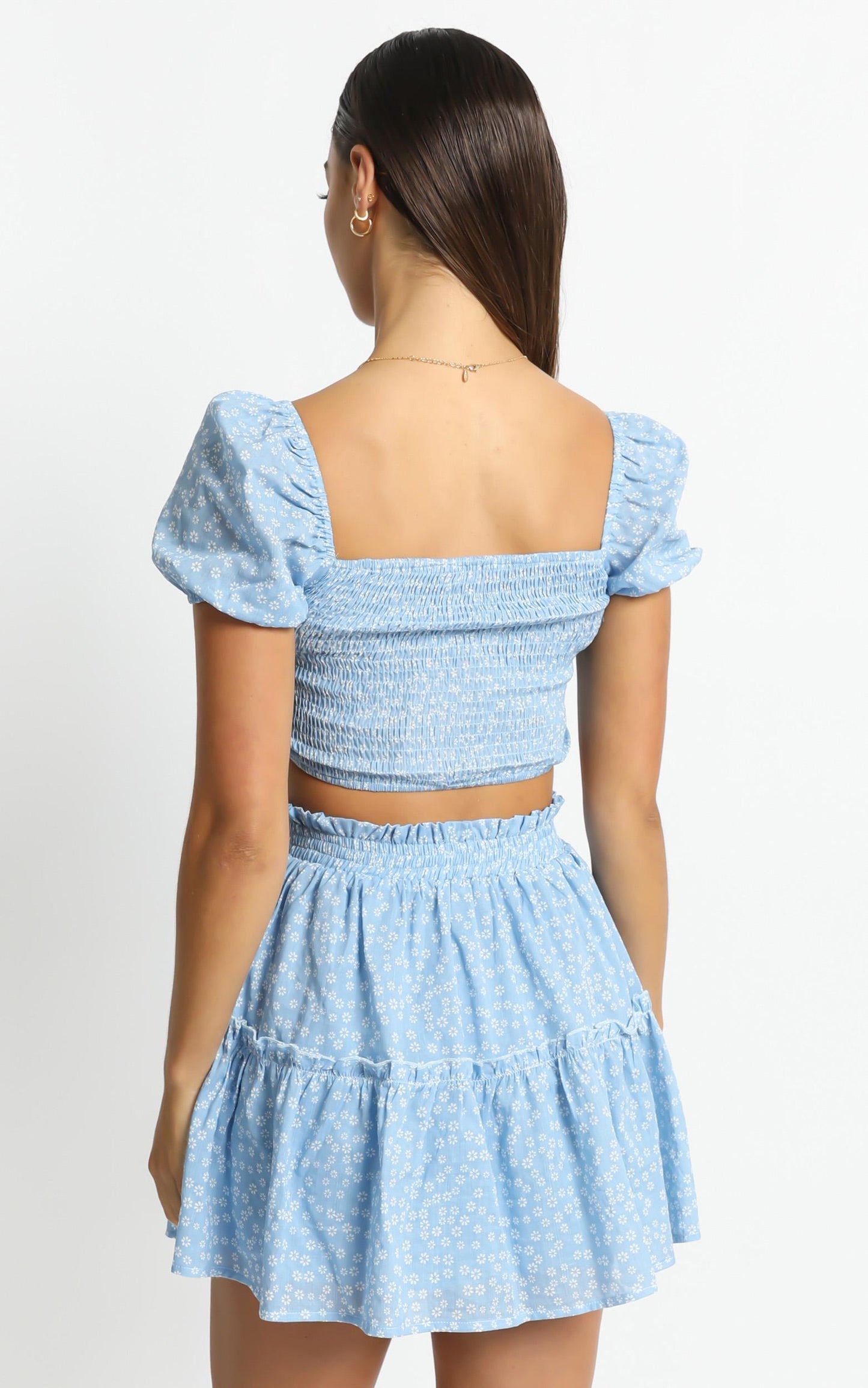 Ellissa Two Piece Set in Blue Floral