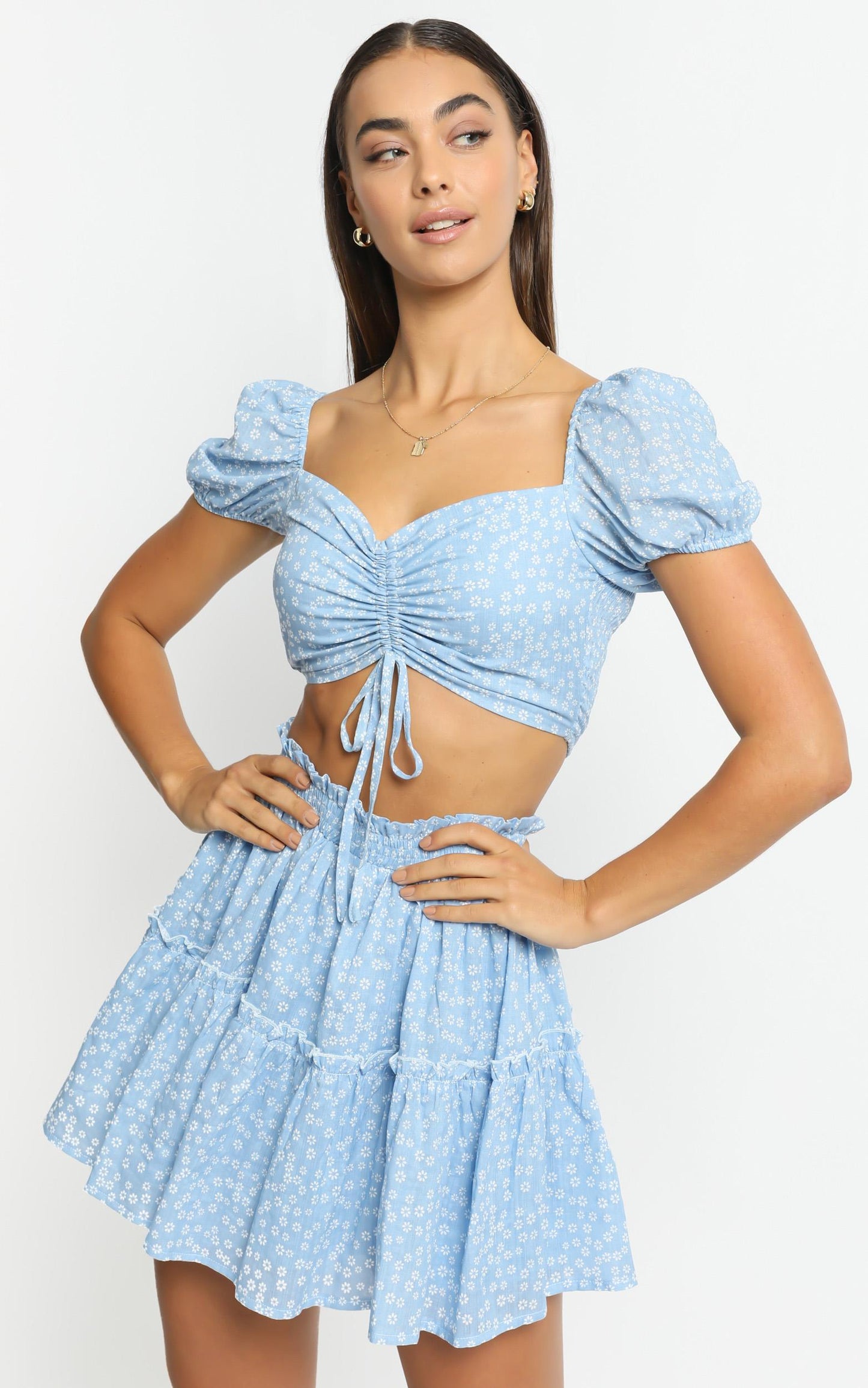 Ellissa Two Piece Set in Blue Floral