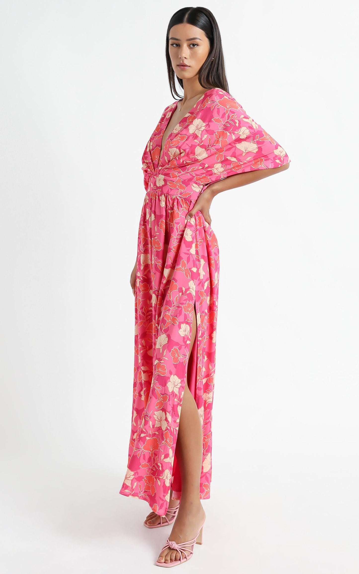 Ella Dress in Berry Floral