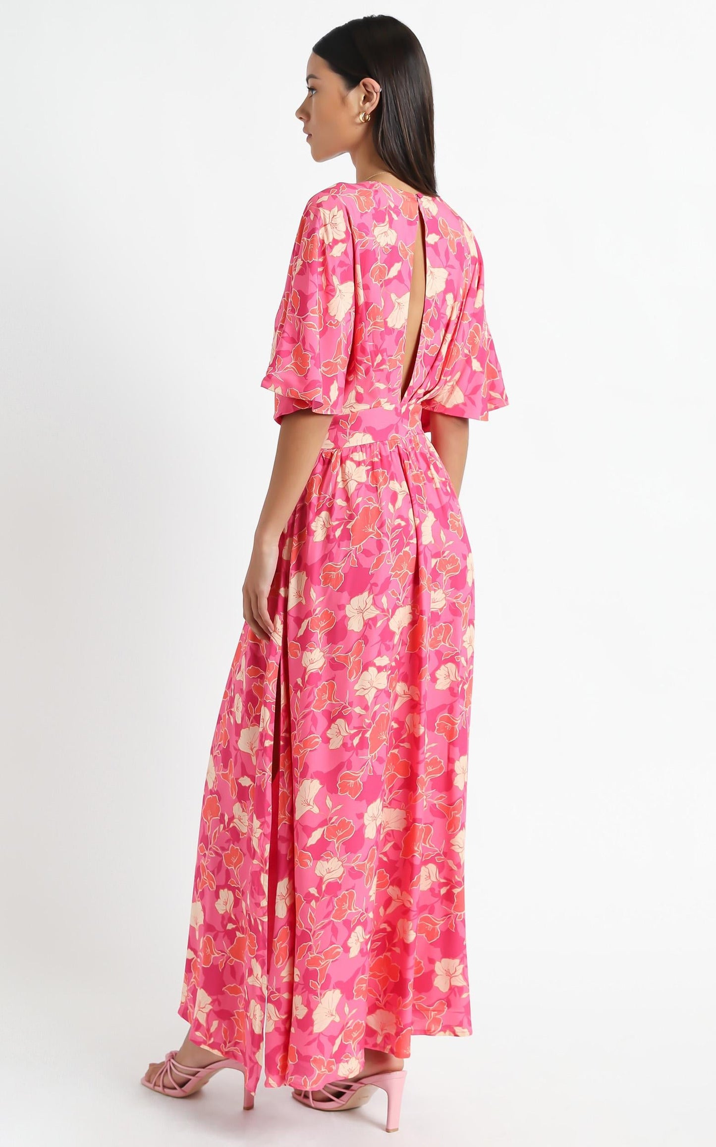 Ella Dress in Berry Floral